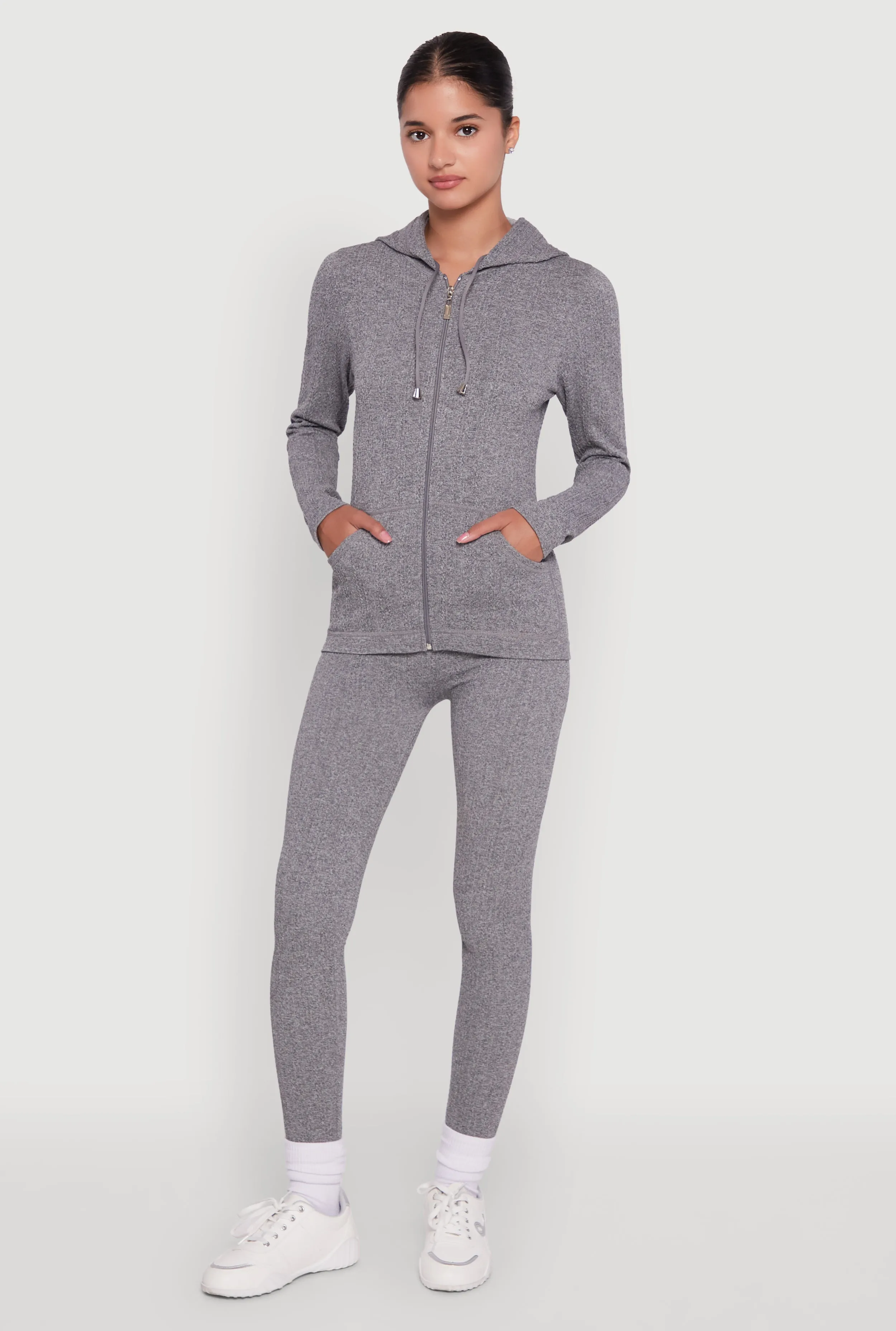 Seamless Textured Knit High Waisted Leggings sold by Rainbow product image thumbnail 2