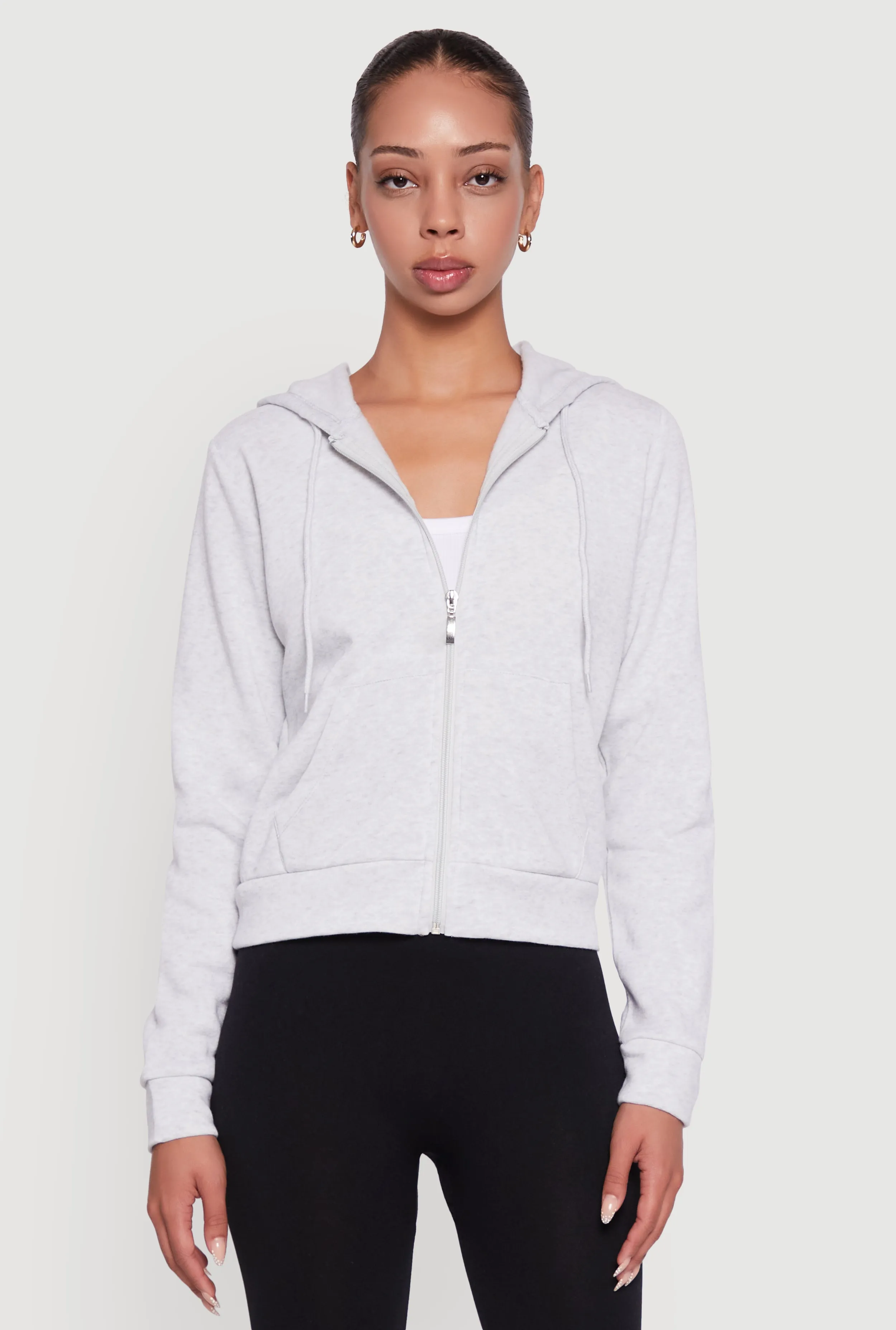 Zip Front Fleece Hooded Sweatshirt sold by Rainbow product image thumbnail 2