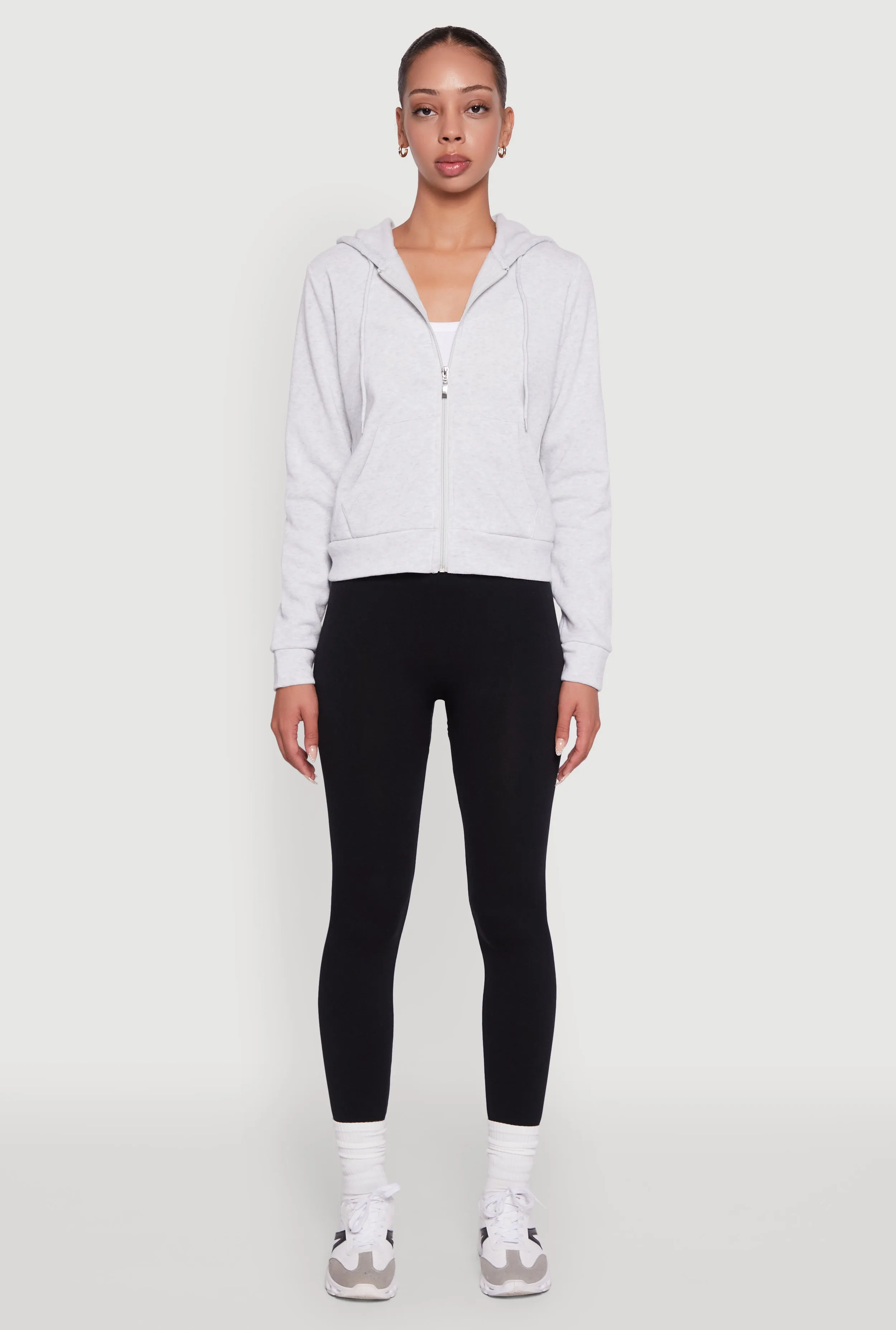 Zip Front Fleece Hooded Sweatshirt sold by Rainbow product image thumbnail 3