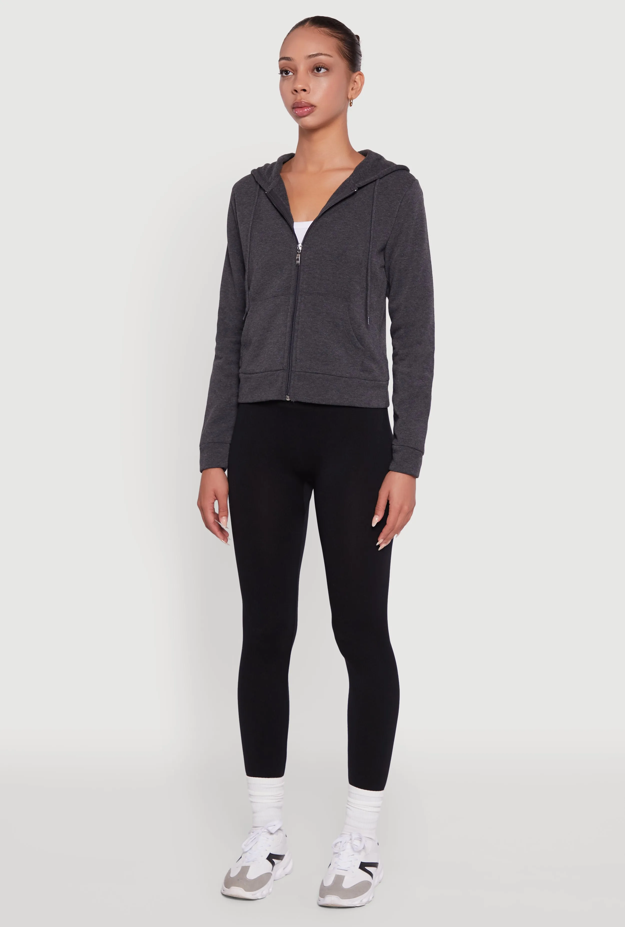 Zip Front Fleece Hooded Sweatshirt sold by Rainbow product image thumbnail 5