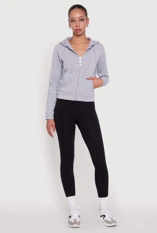 Zip Front Fleece Hooded Sweatshirt sold by Rainbow