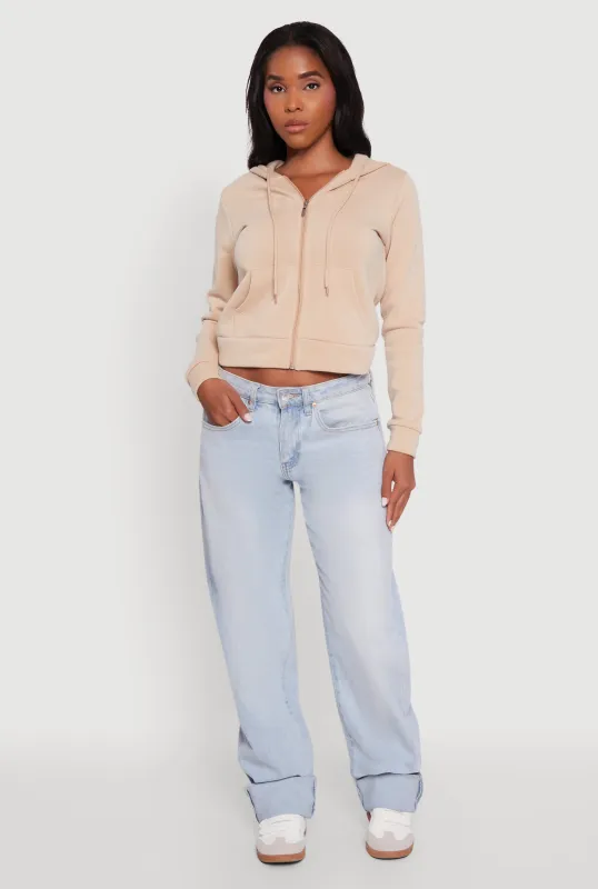 Zip Front Fleece Hooded Sweatshirt sold by Rainbow