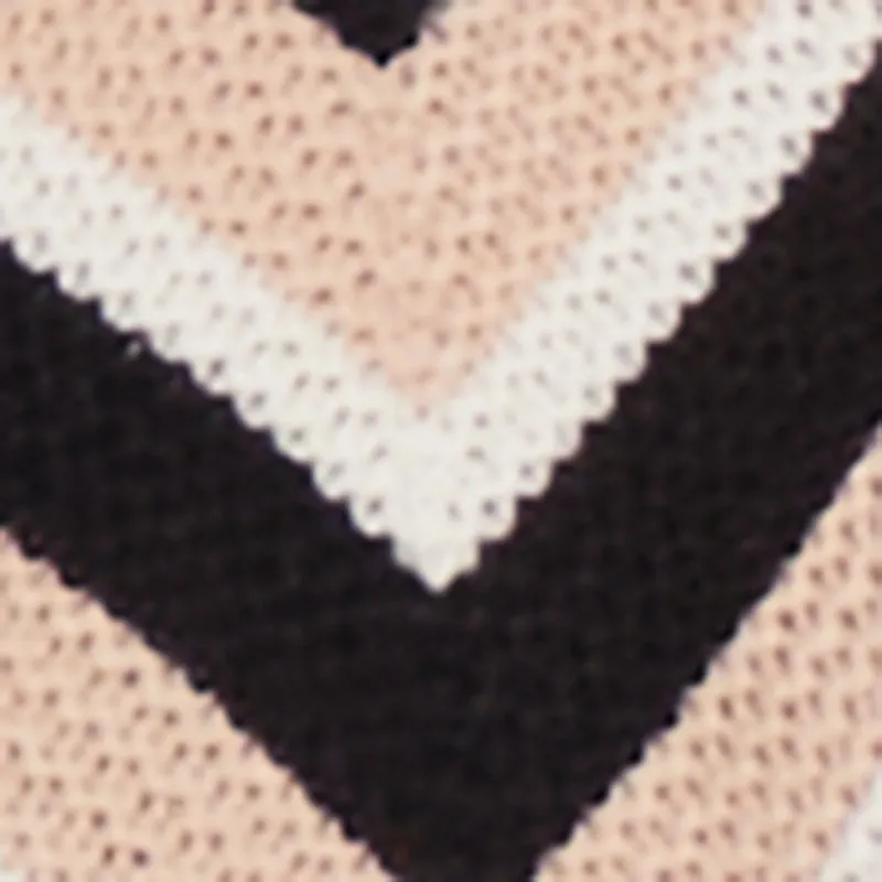 Chevron Crochet Long Sleeve Cropped Sweater sold by Rainbow product image thumbnail 4