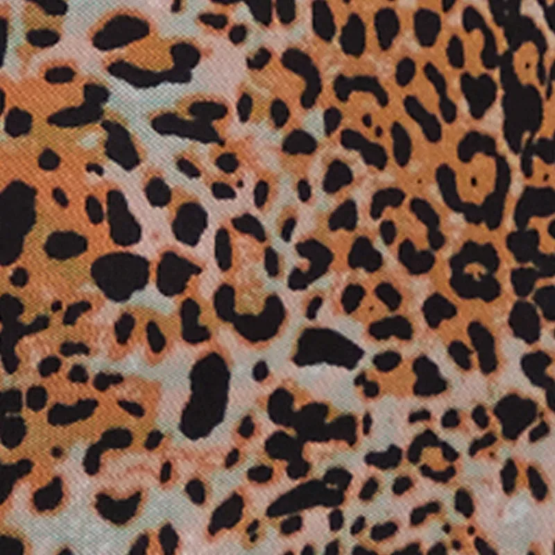 Plus Size Animal Print Long Sleeve High Neck Mesh Blouse sold by Rainbow product image thumbnail 4