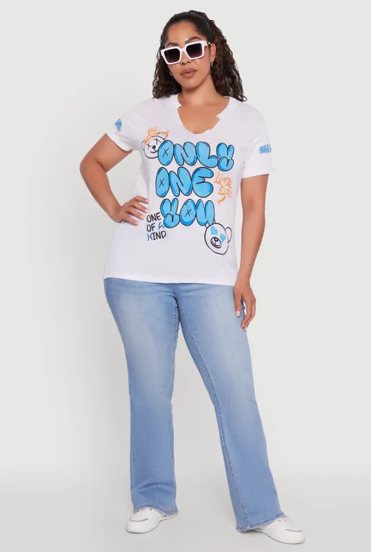 Plus Size Only One You Graphic T-Shirt sold by Rainbow