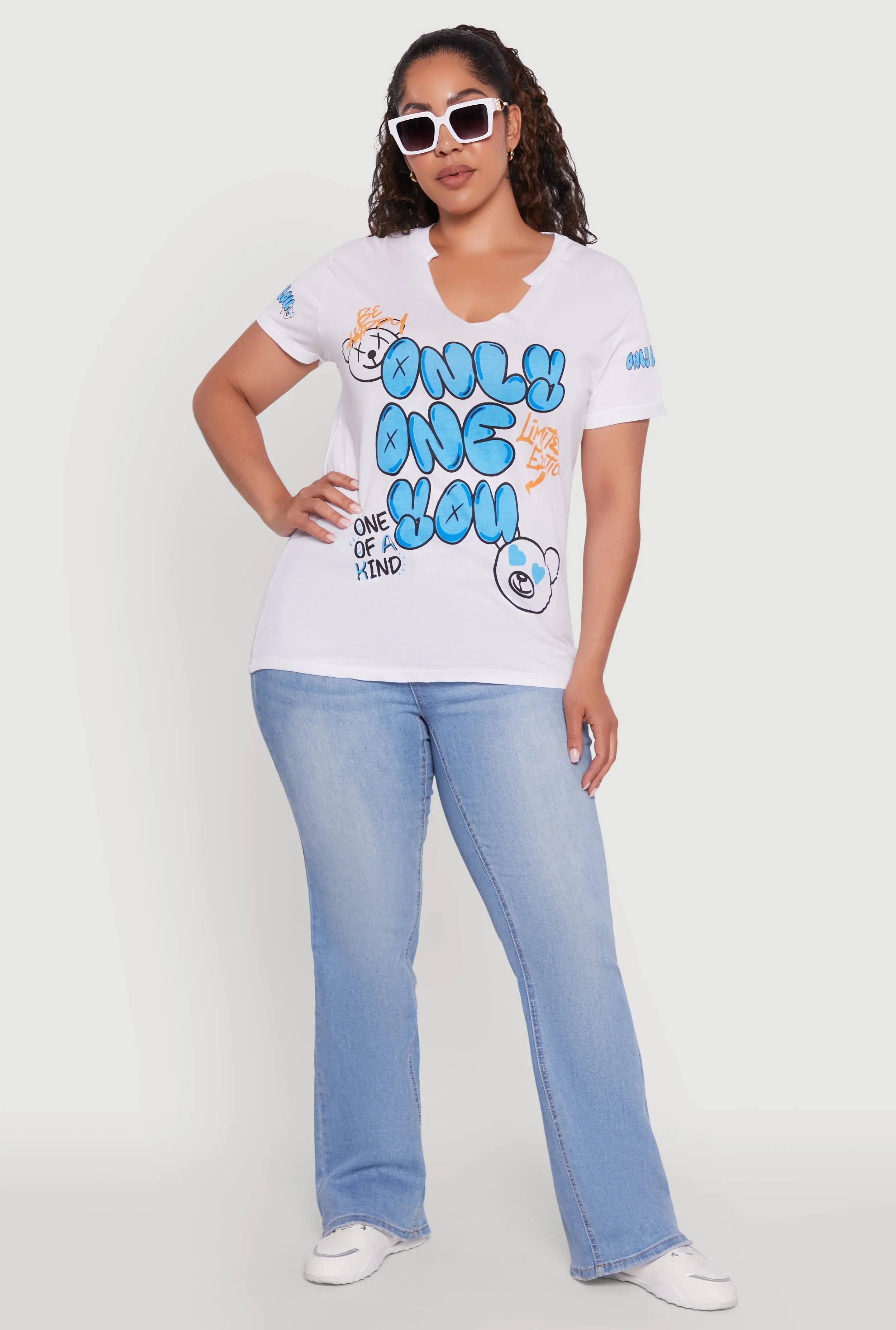 Plus Size Only One You Graphic T-Shirt sold by Rainbow