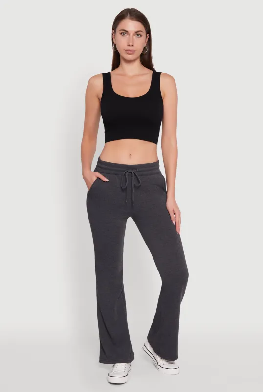 Drawstring Waist Bootcut Sweatpants sold by Rainbow