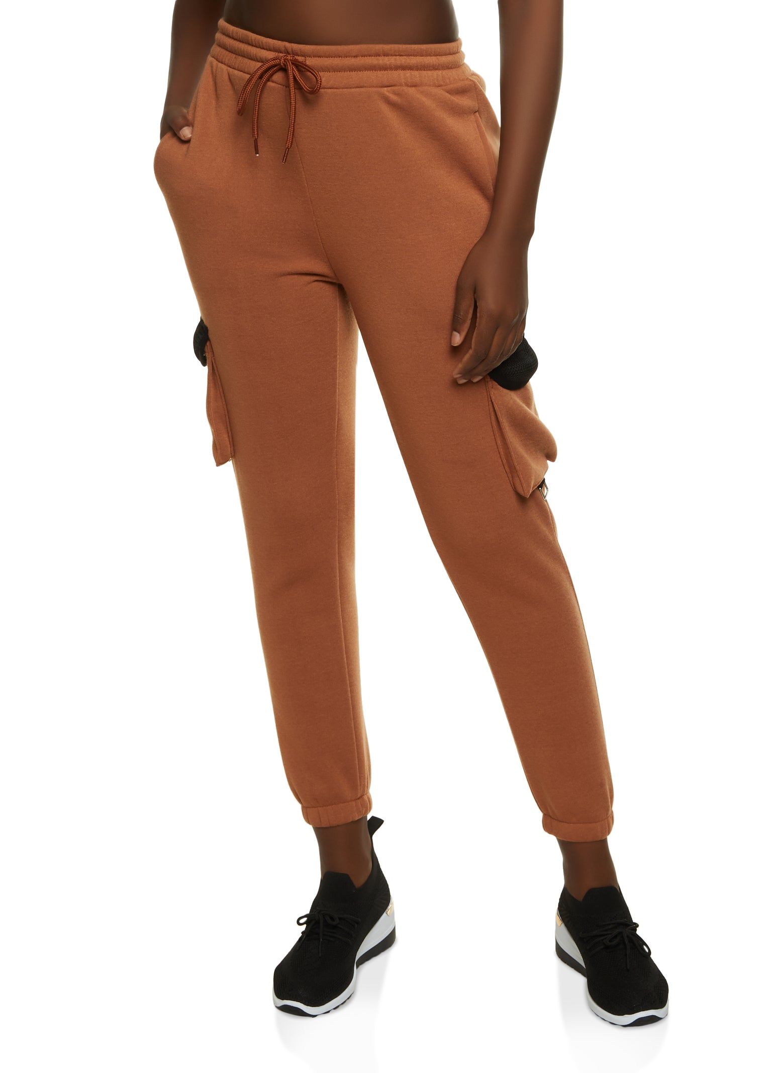 Fleece Cargo Pocket Drawstring Sweatpants sold by Rainbow