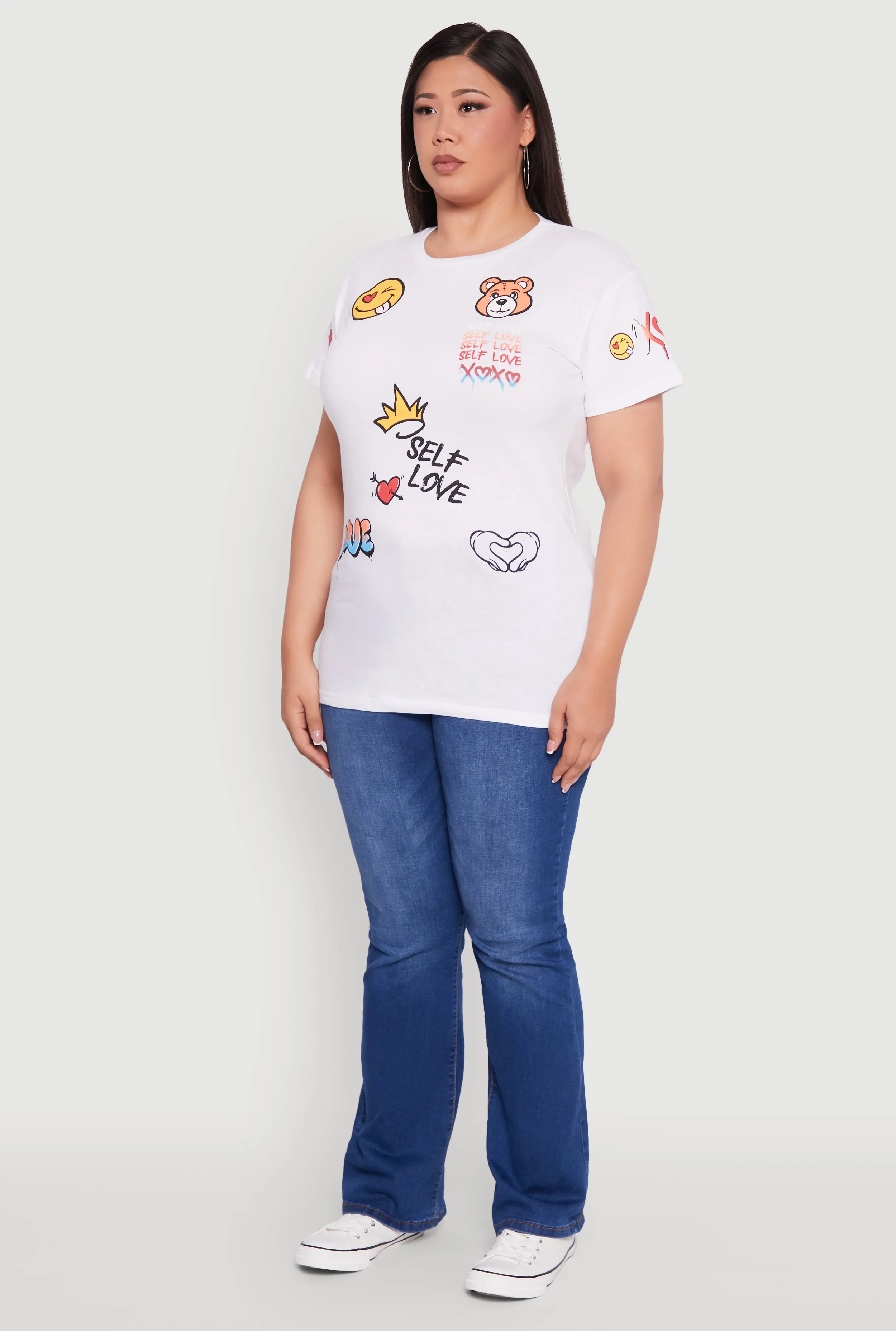 Plus Size Self Love Graphic Tee sold by Rainbow product image thumbnail 5