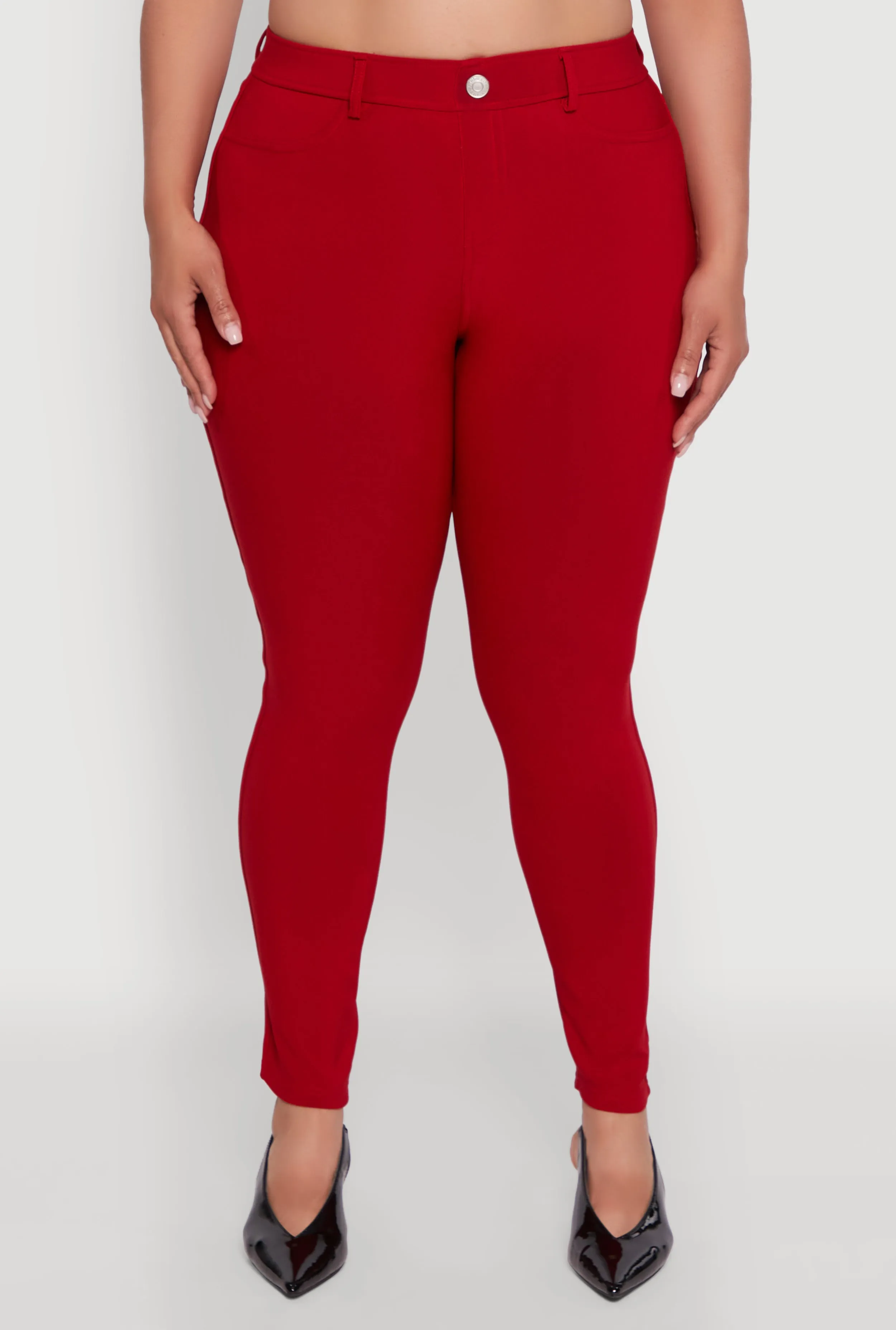 Plus Size Scuba High Waisted Push Up Dress Pants sold by Rainbow product image thumbnail 5