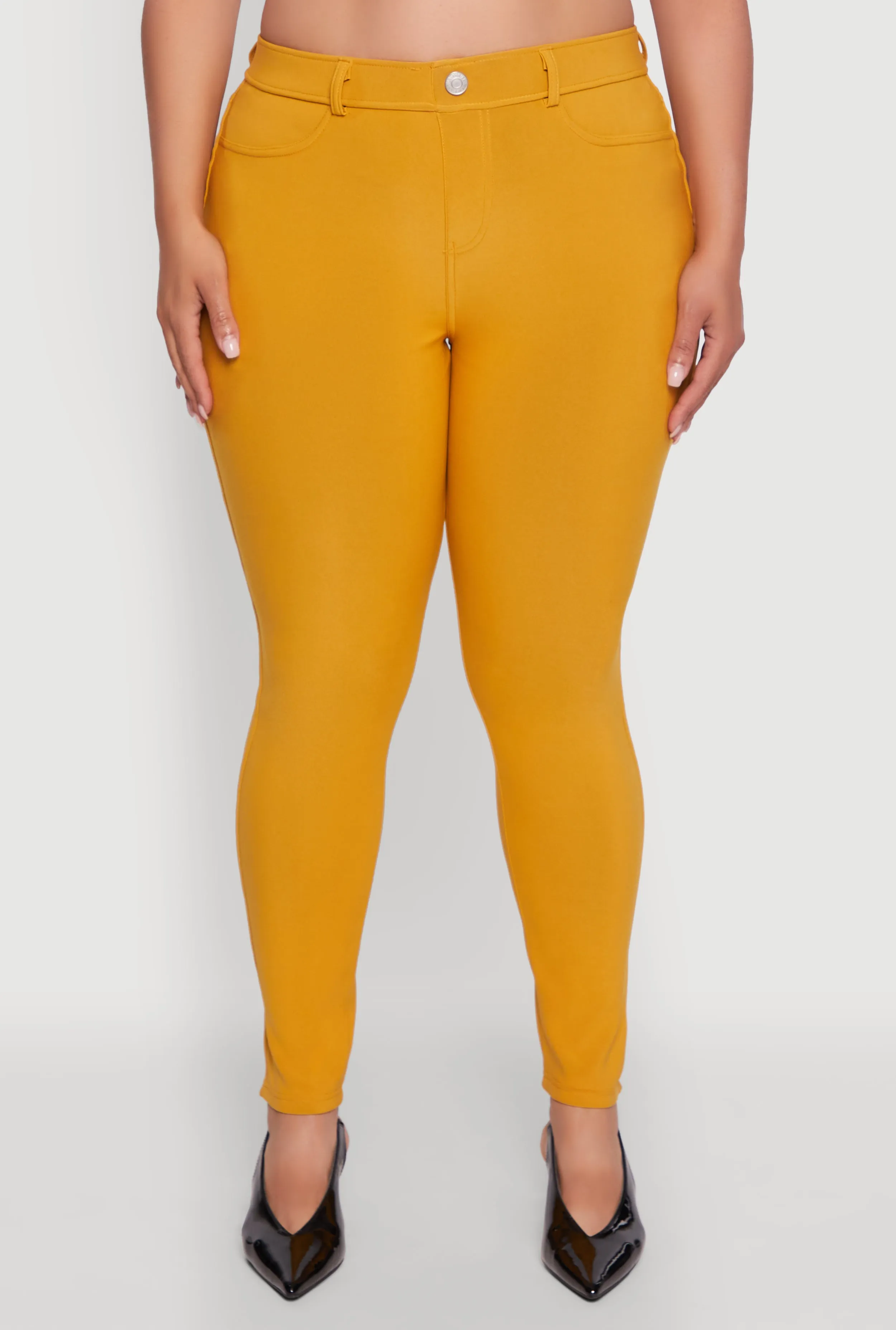 Plus Size Scuba High Waisted Push Up Dress Pants sold by Rainbow product image thumbnail 5