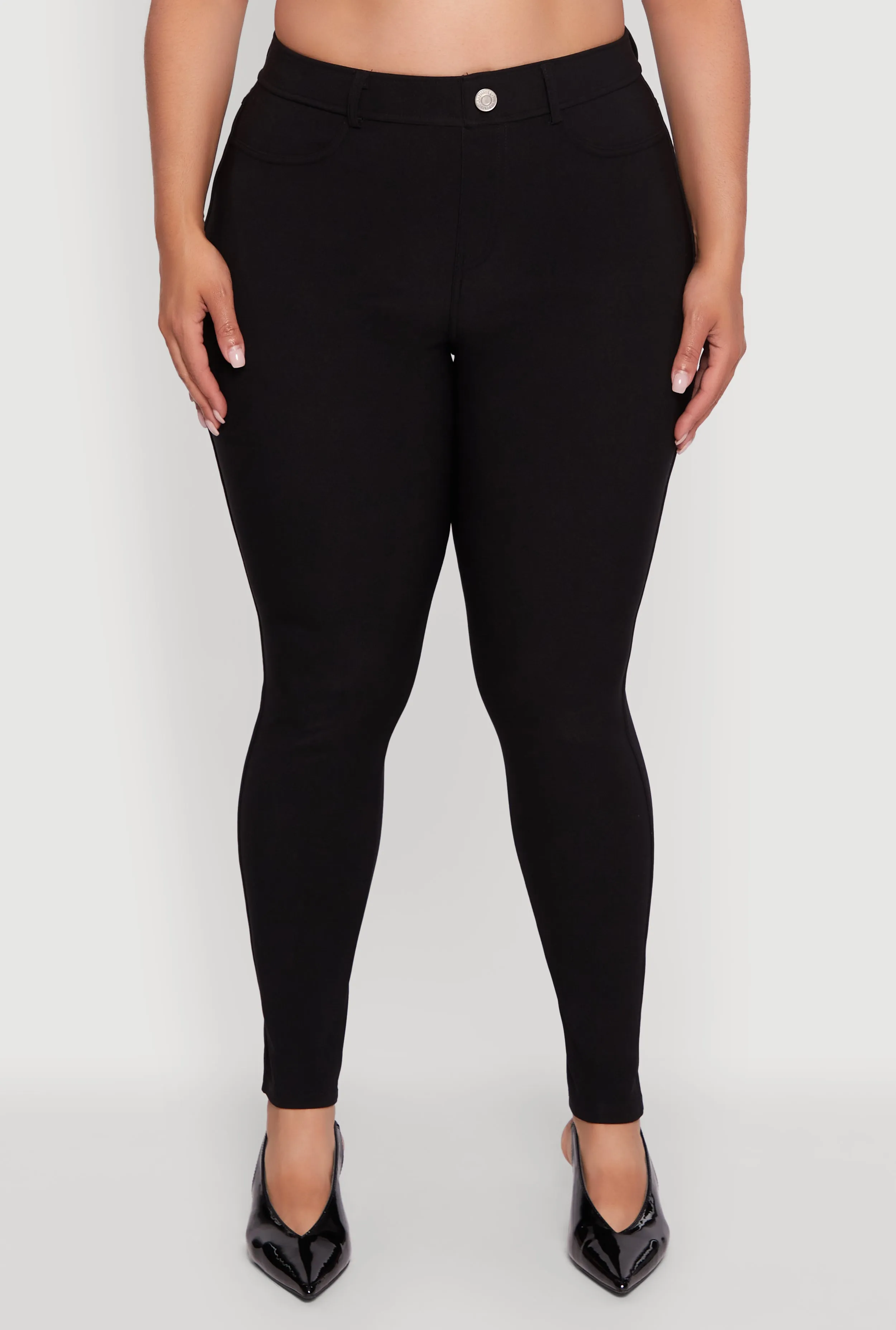 Plus Size Scuba High Waisted Push Up Dress Pants sold by Rainbow product image thumbnail 5