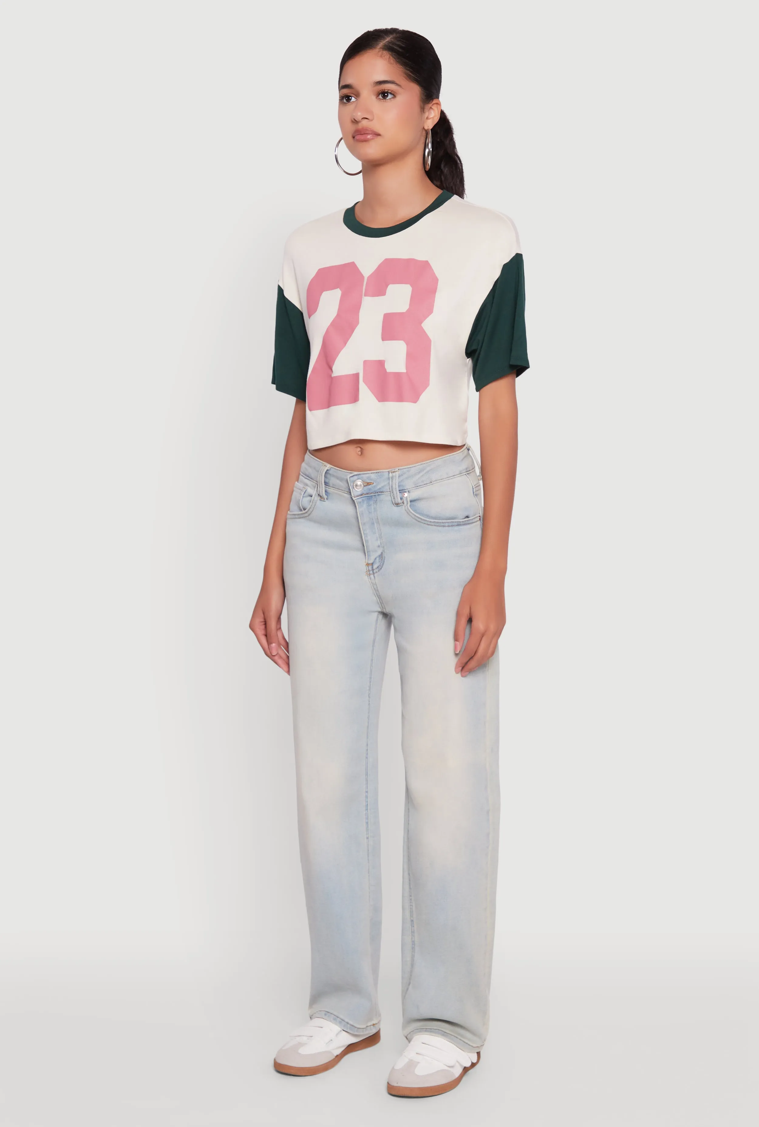 23 Graphic Cropped Football T-Shirt sold by Rainbow product image thumbnail 5
