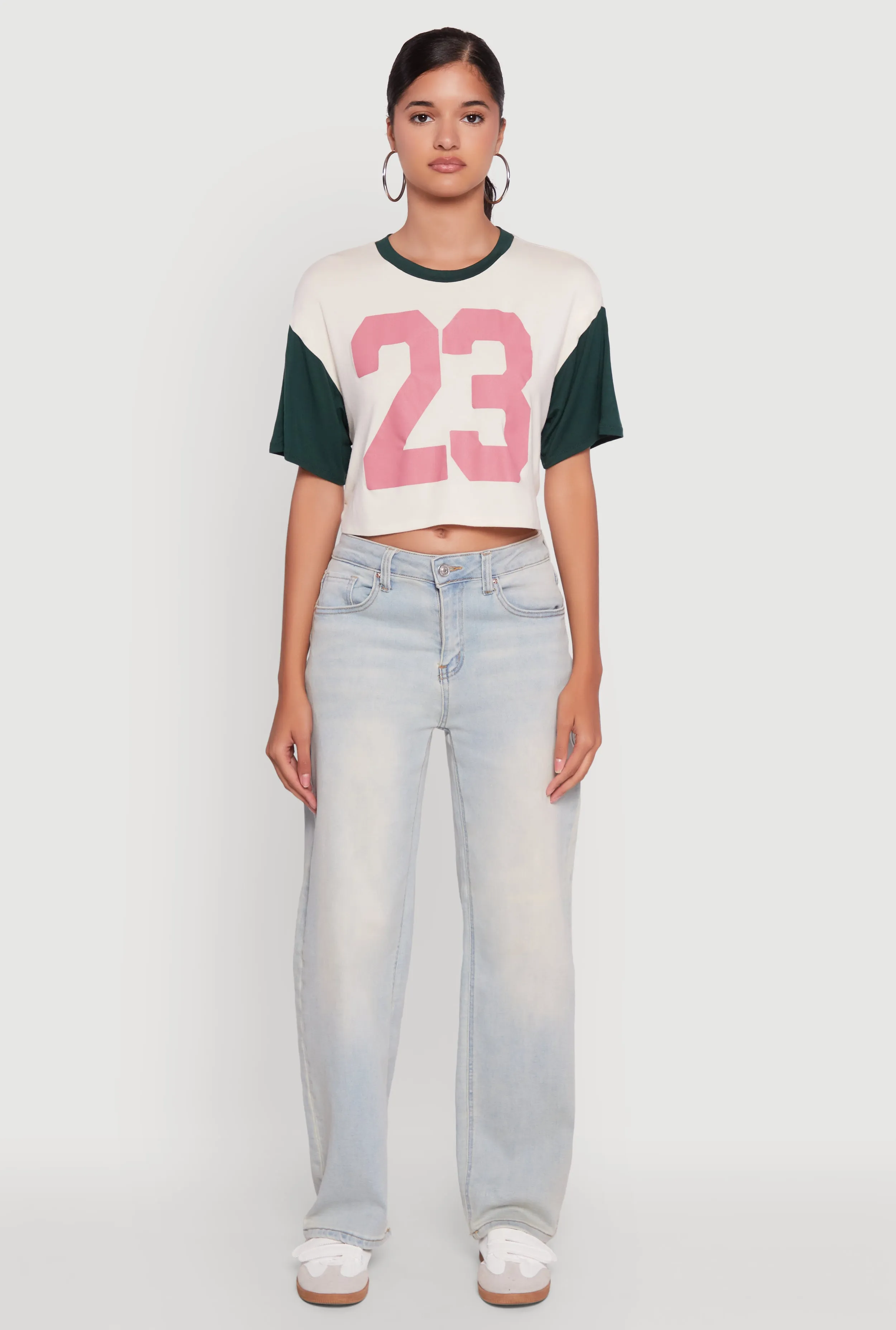 23 Graphic Cropped Football T-Shirt sold by Rainbow product image thumbnail 3