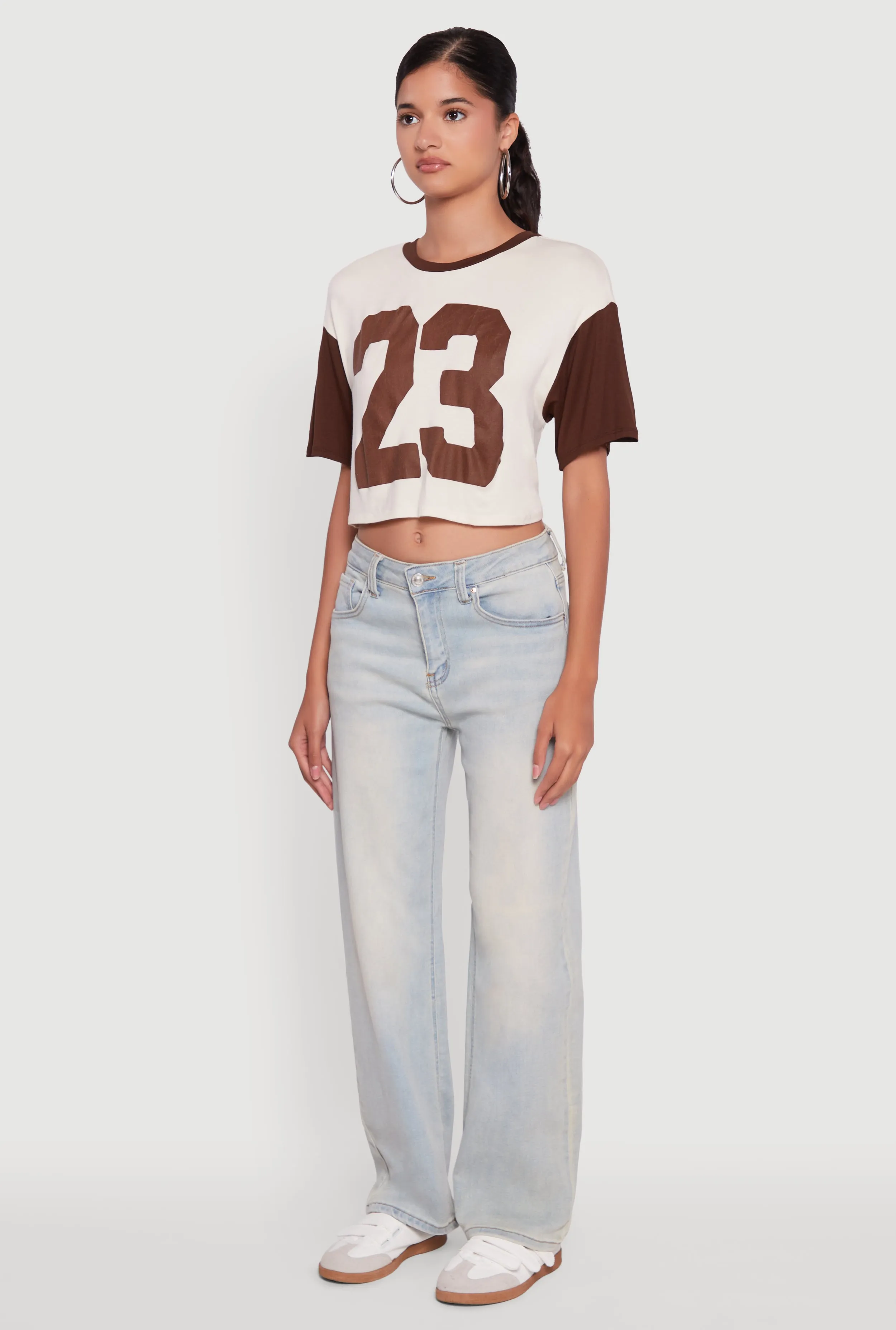 23 Graphic Cropped Football T-Shirt sold by Rainbow product image thumbnail 5