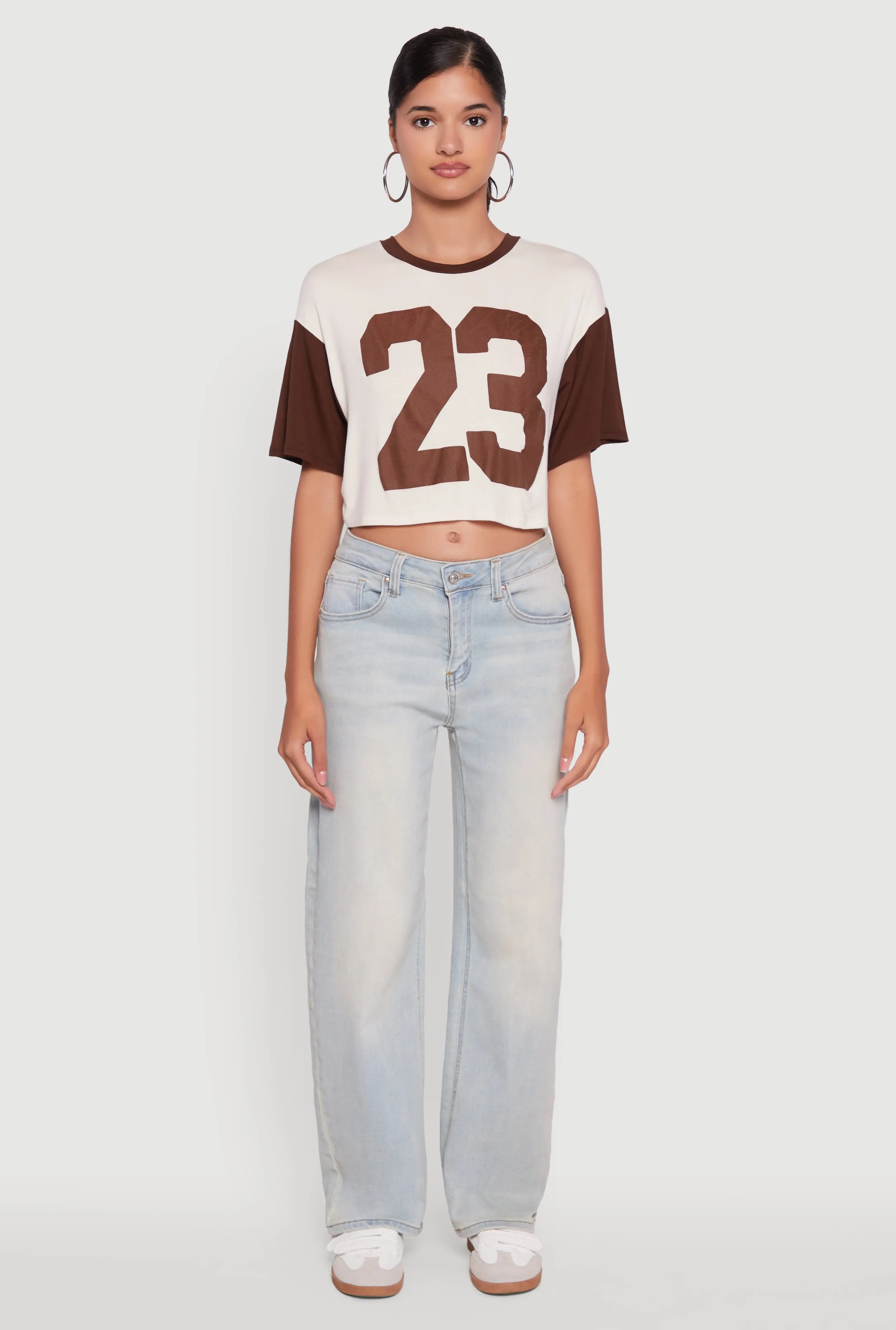 23 Graphic Cropped Football T-Shirt sold by Rainbow product image thumbnail 3