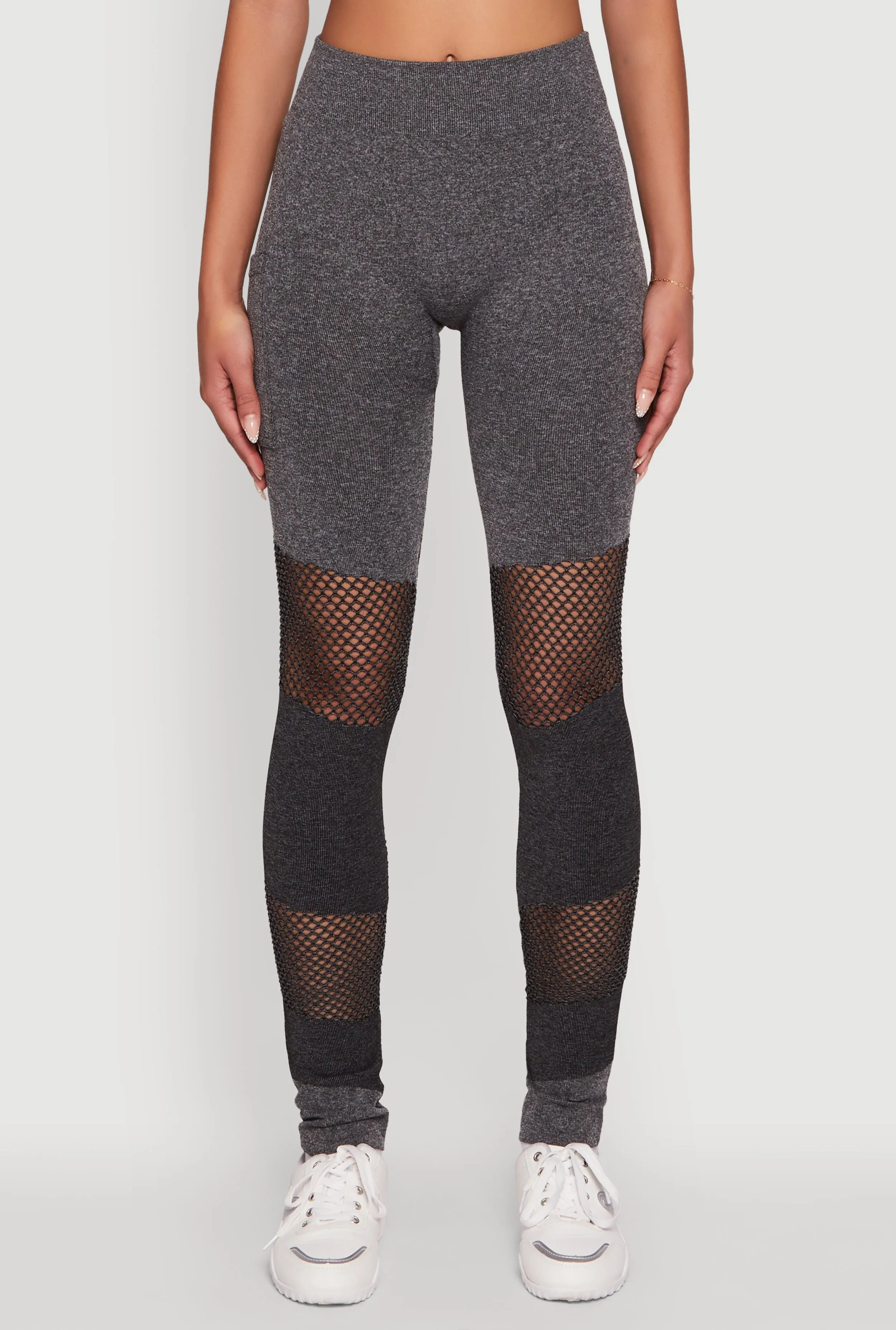 Laser Cut Color Block Leggings with Cell Phone Pocket sold by Rainbow product image thumbnail 5