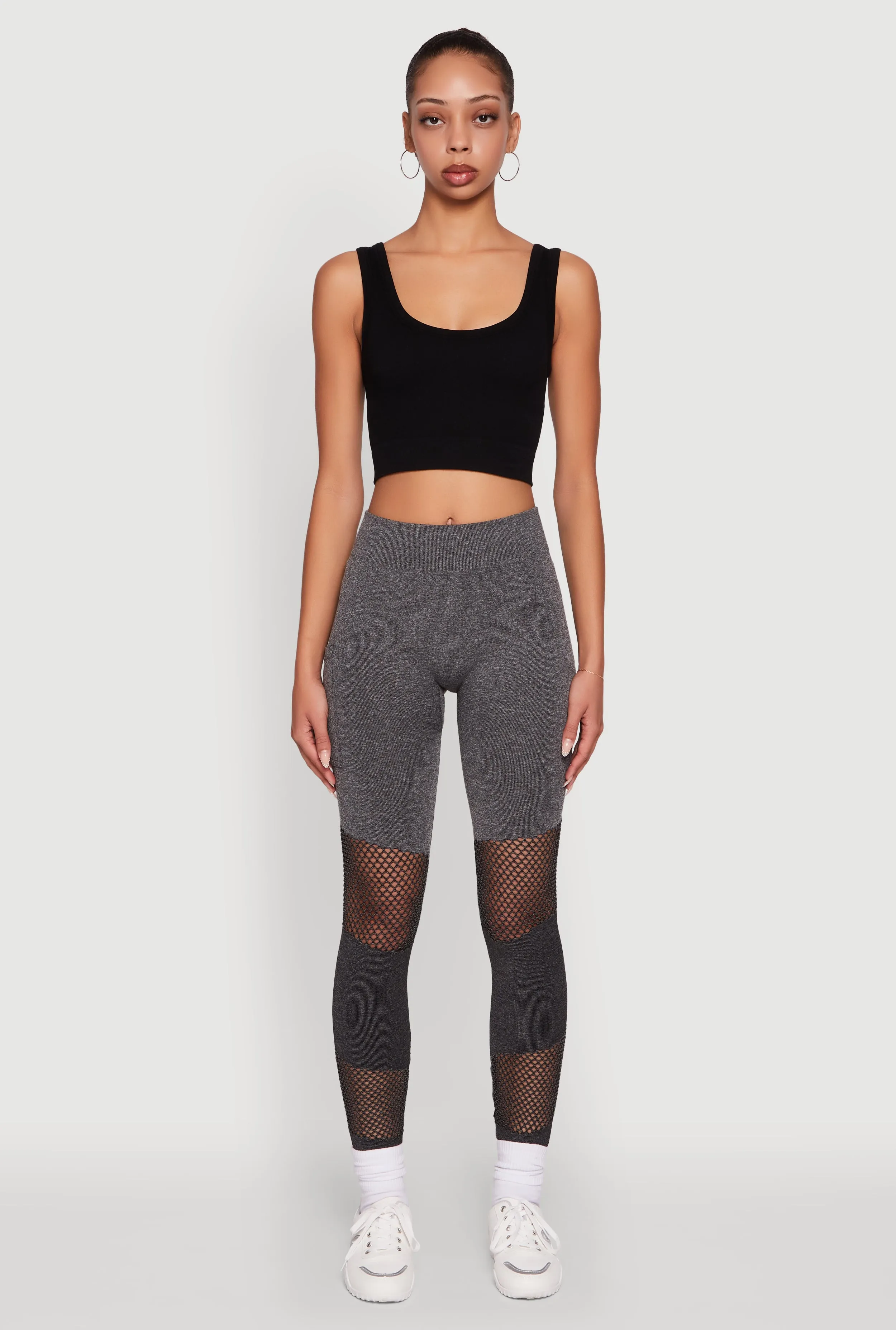 Laser Cut Color Block Leggings with Cell Phone Pocket sold by Rainbow product image thumbnail 2