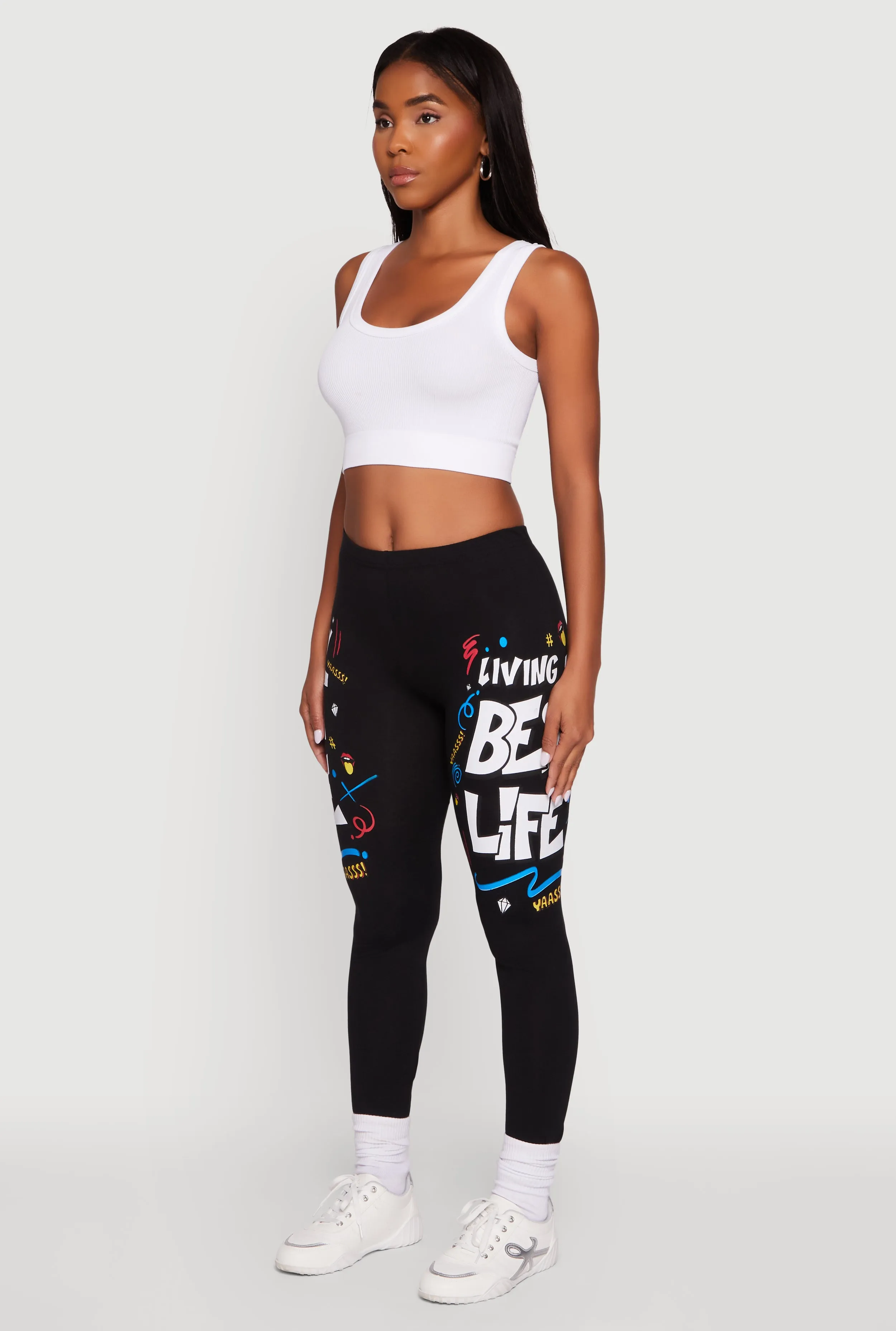 Living My Best Life Graphic Leggings sold by Rainbow product image thumbnail 3