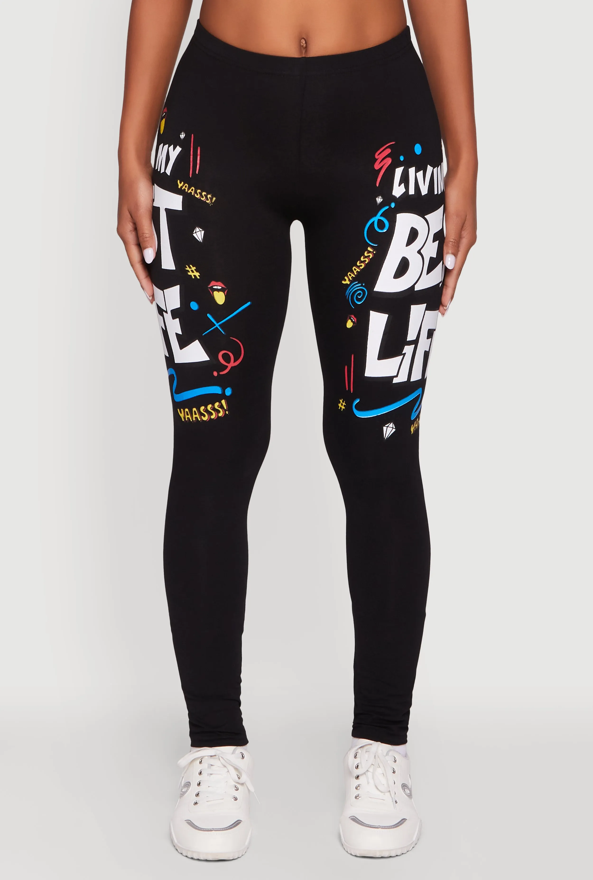 Living My Best Life Graphic Leggings sold by Rainbow product image thumbnail 5