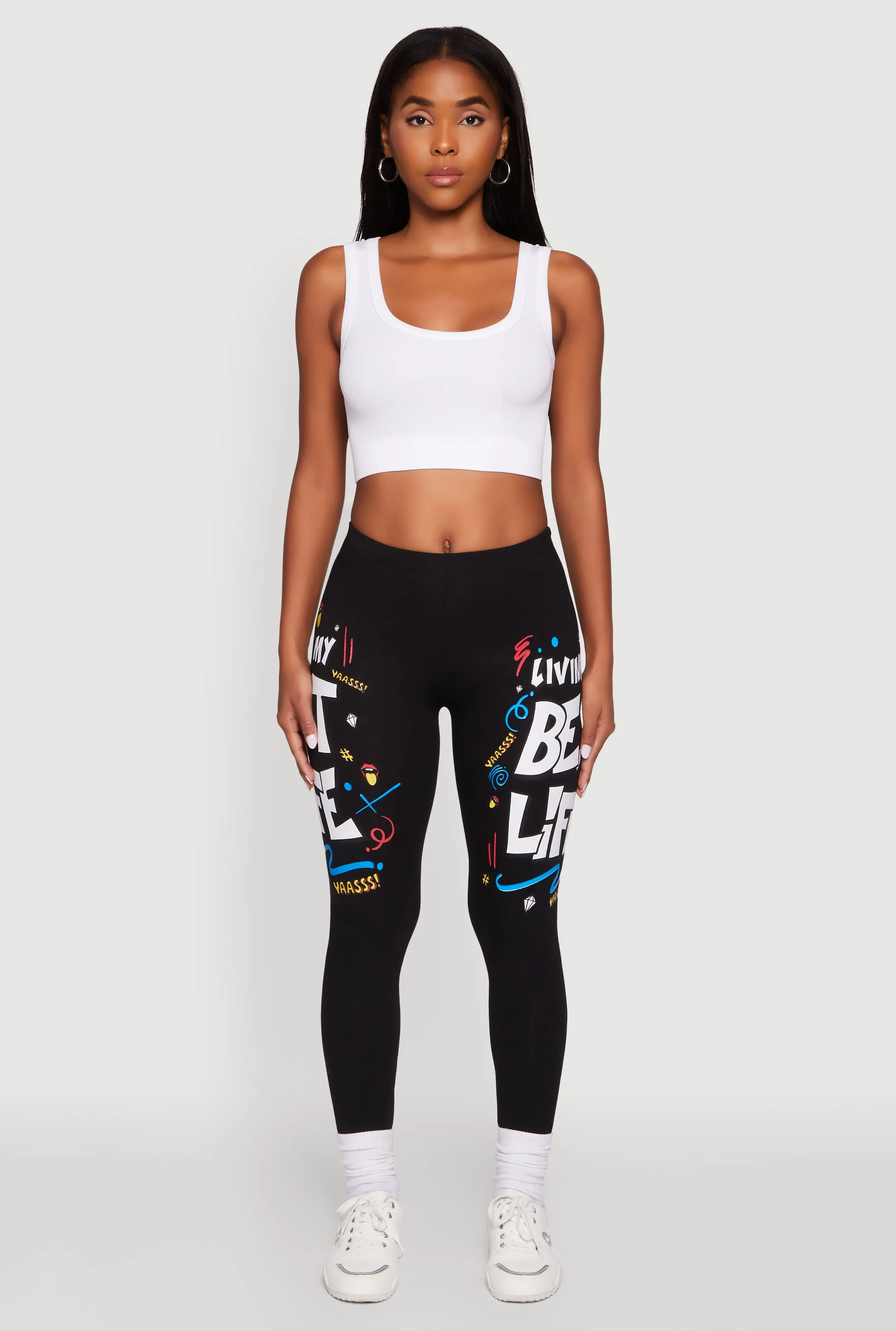 Living My Best Life Graphic Leggings sold by Rainbow product image thumbnail 2