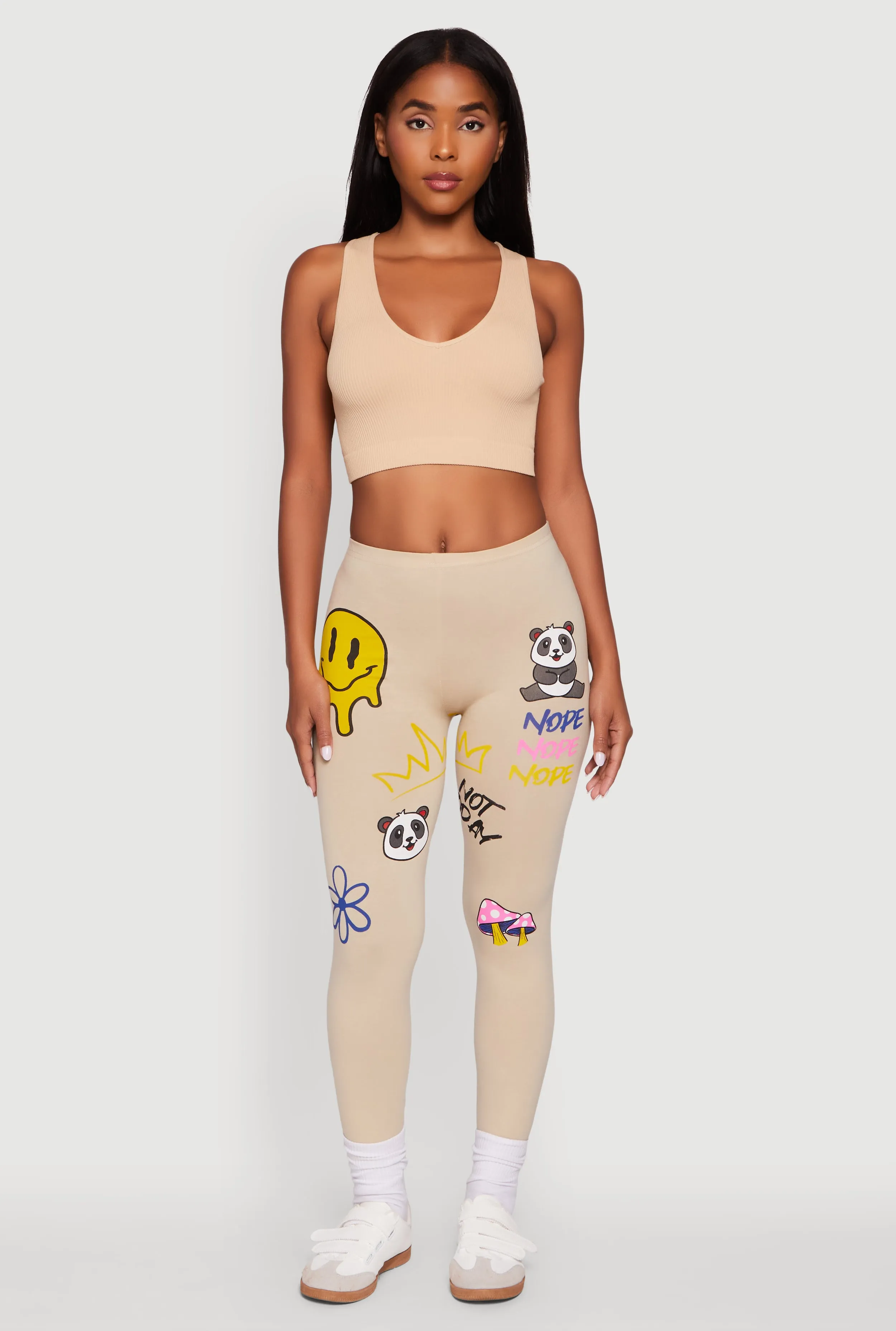 Panda Nope Not Today Graphic Leggings sold by Rainbow
