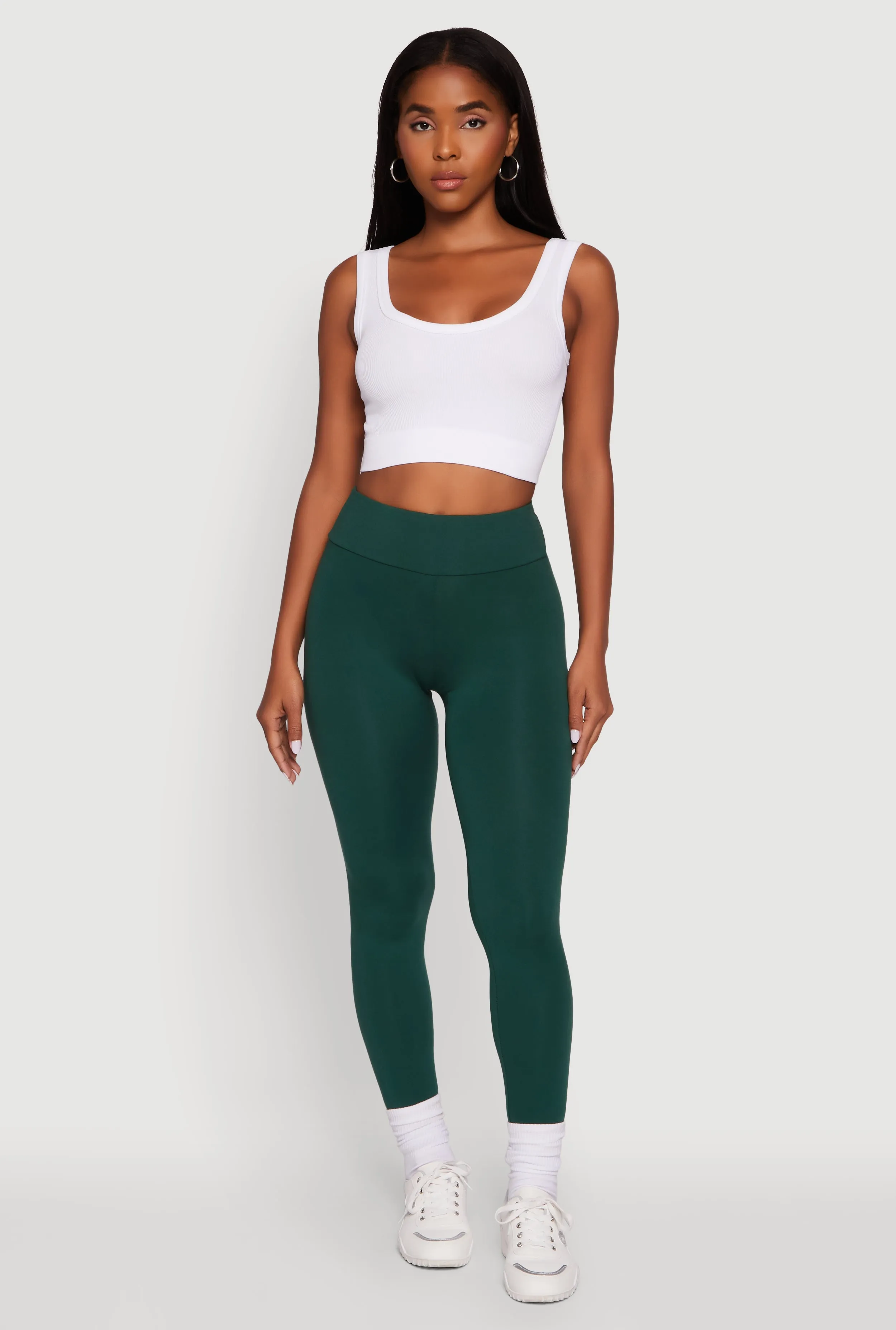 Soft Brushed Knit High Waisted Leggings sold by Rainbow product image thumbnail 4