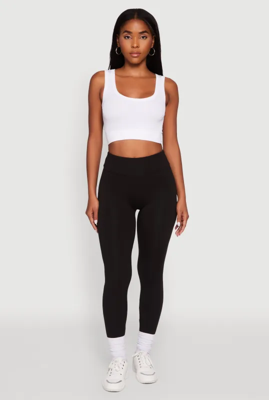 Soft Brushed Knit High Waisted Leggings sold by Rainbow