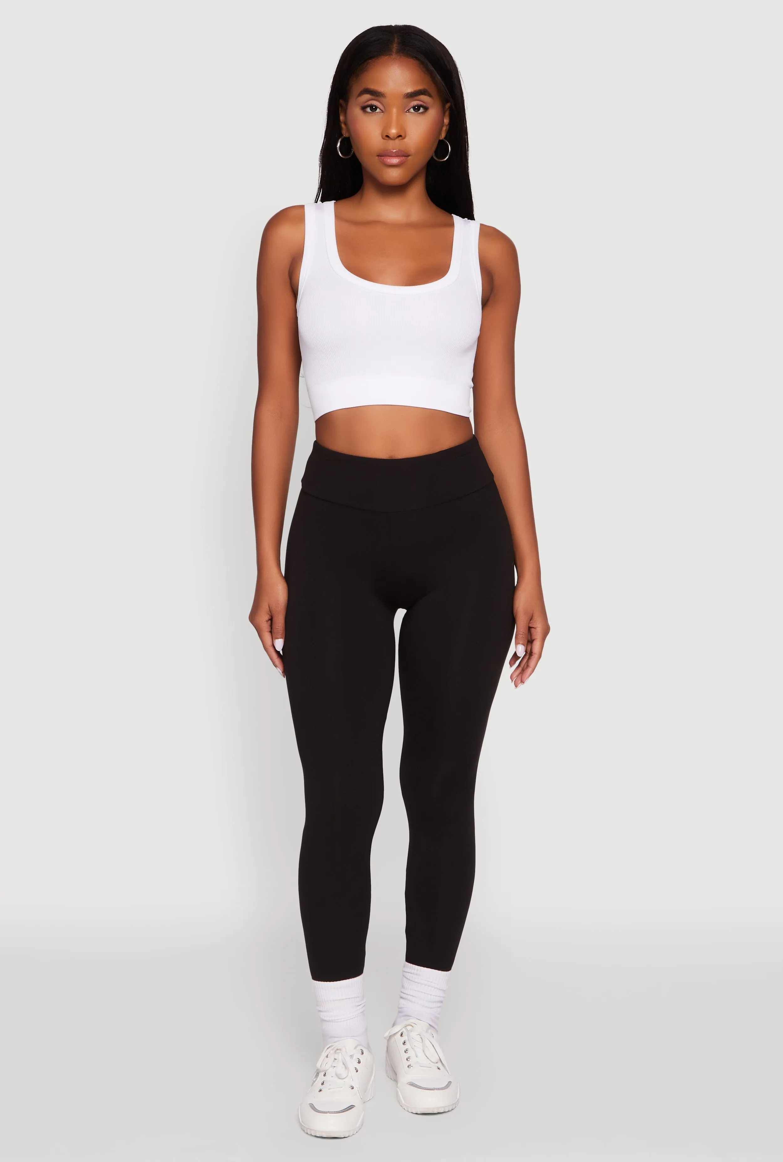 Soft Brushed Knit High Waisted Leggings sold by Rainbow