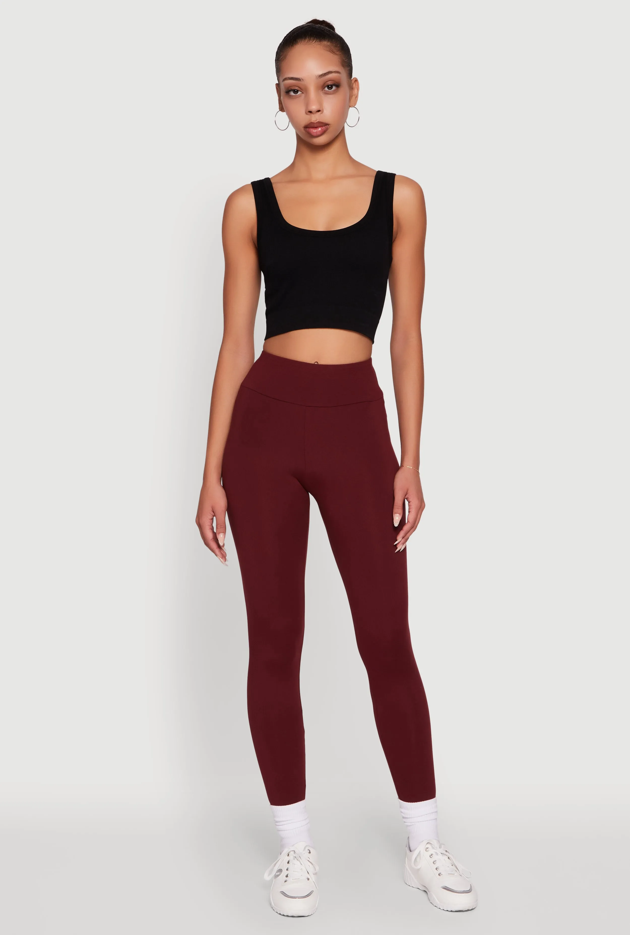 Soft Brushed Knit High Waisted Leggings sold by Rainbow product image thumbnail 5
