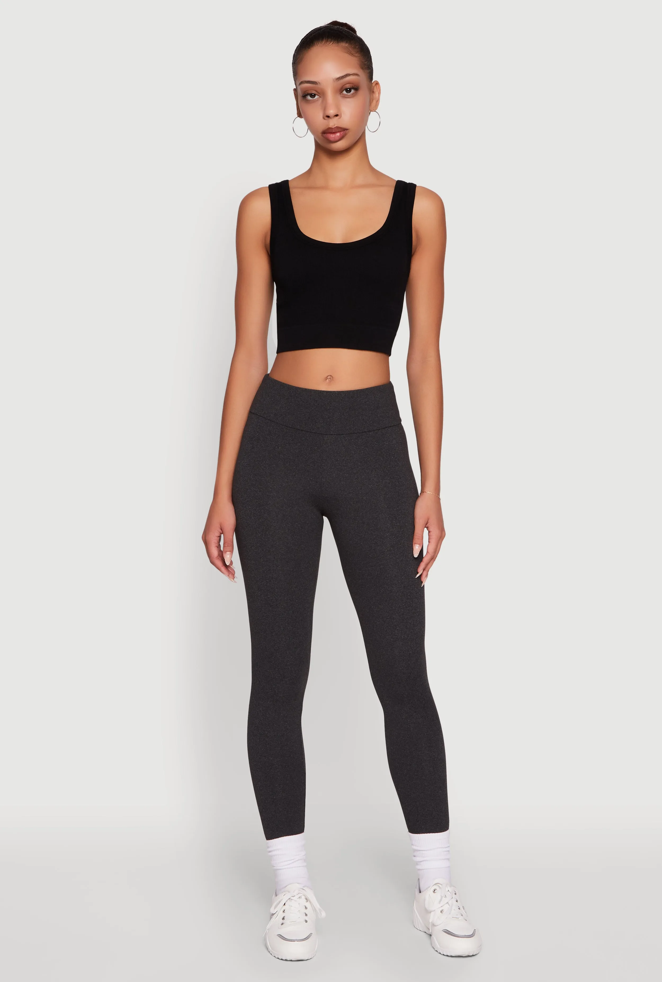 Soft Brushed Knit High Waisted Leggings sold by Rainbow product image thumbnail 2