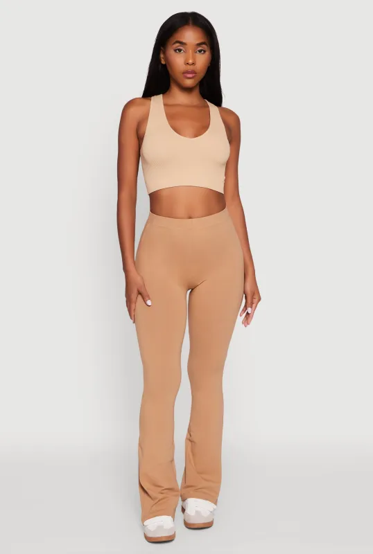 High Waisted Slim Bootcut Yoga Pants sold by Rainbow