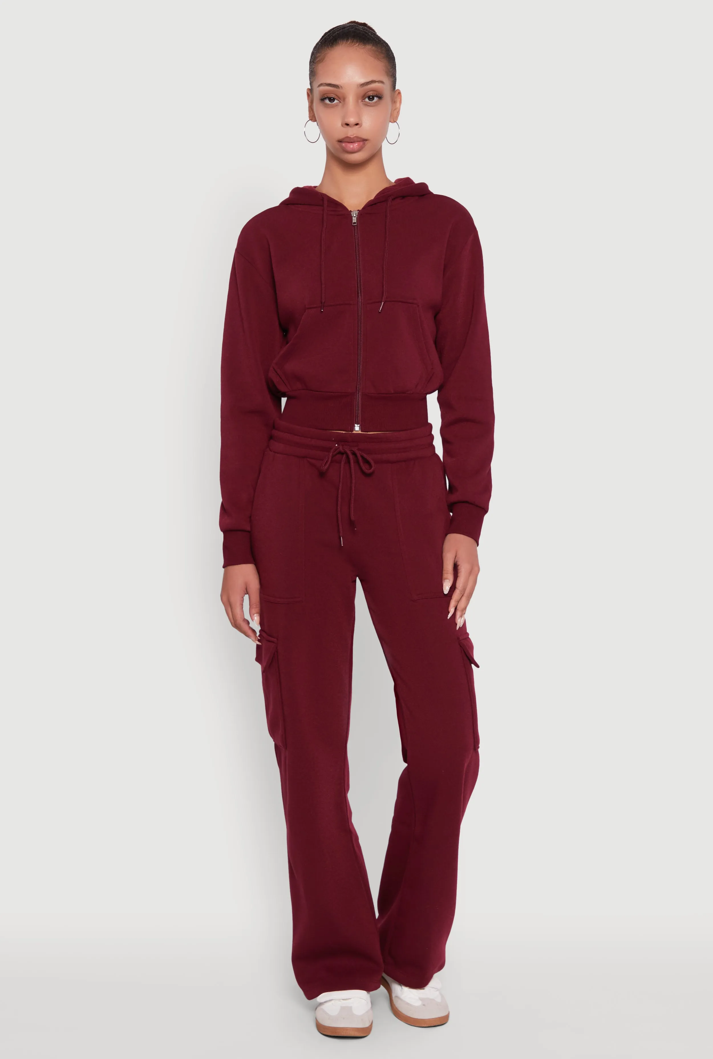 Long Sleeve Fleece Zip Front Hoodie sold by Rainbow