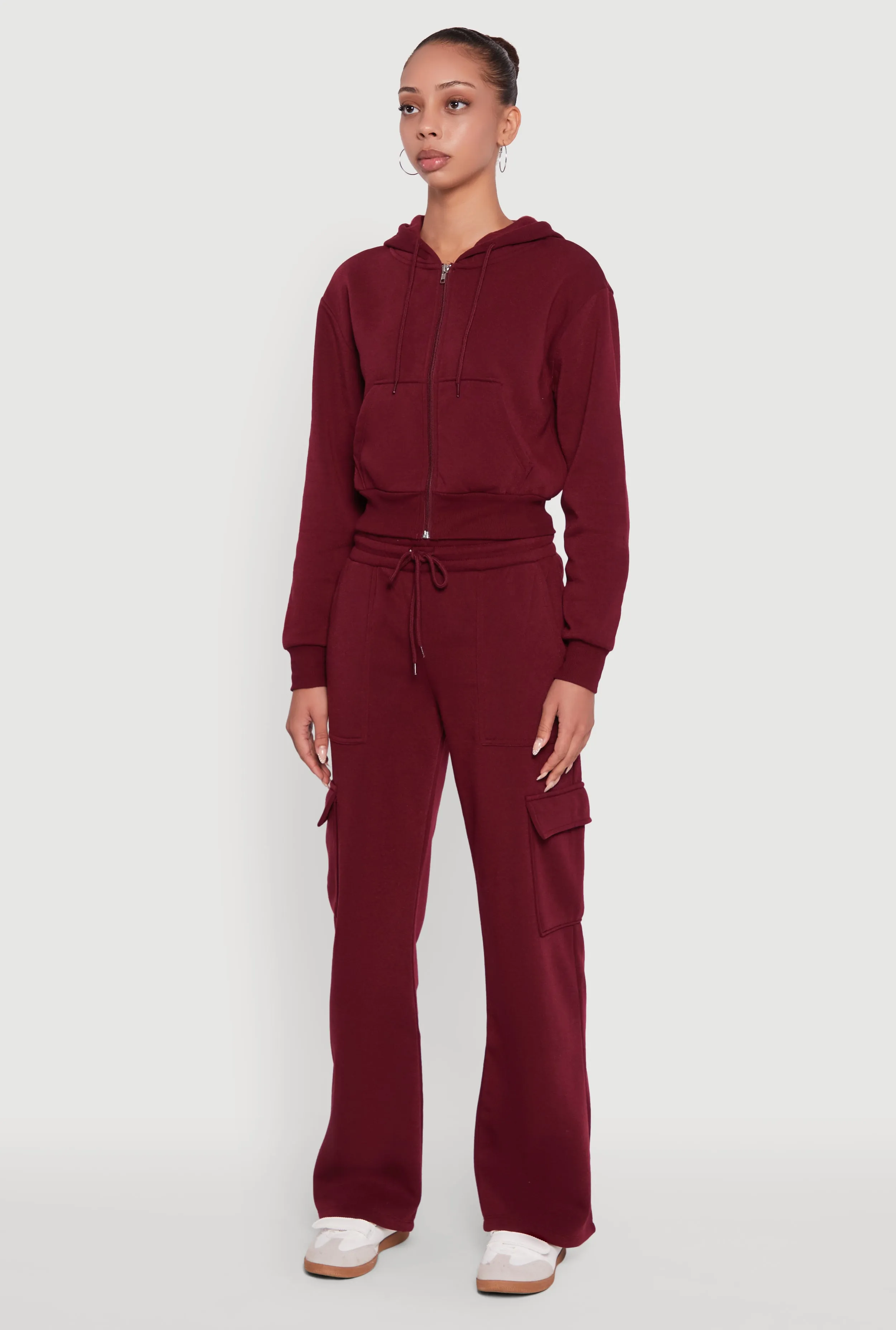 Wide Leg Fleece Sweatpants with Cargo Pockets sold by Rainbow product image thumbnail 3