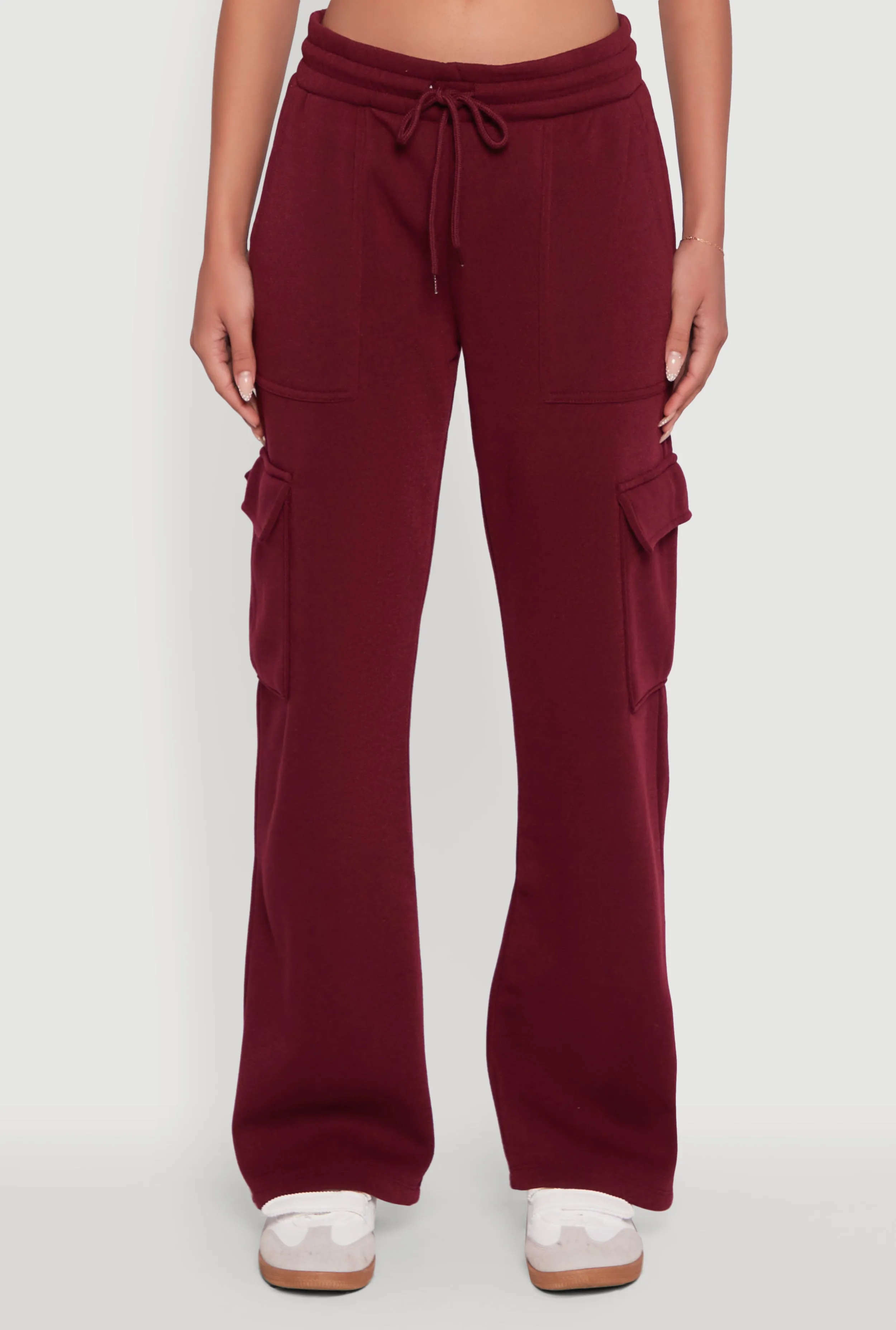 Wide Leg Fleece Sweatpants with Cargo Pockets sold by Rainbow product image thumbnail 5