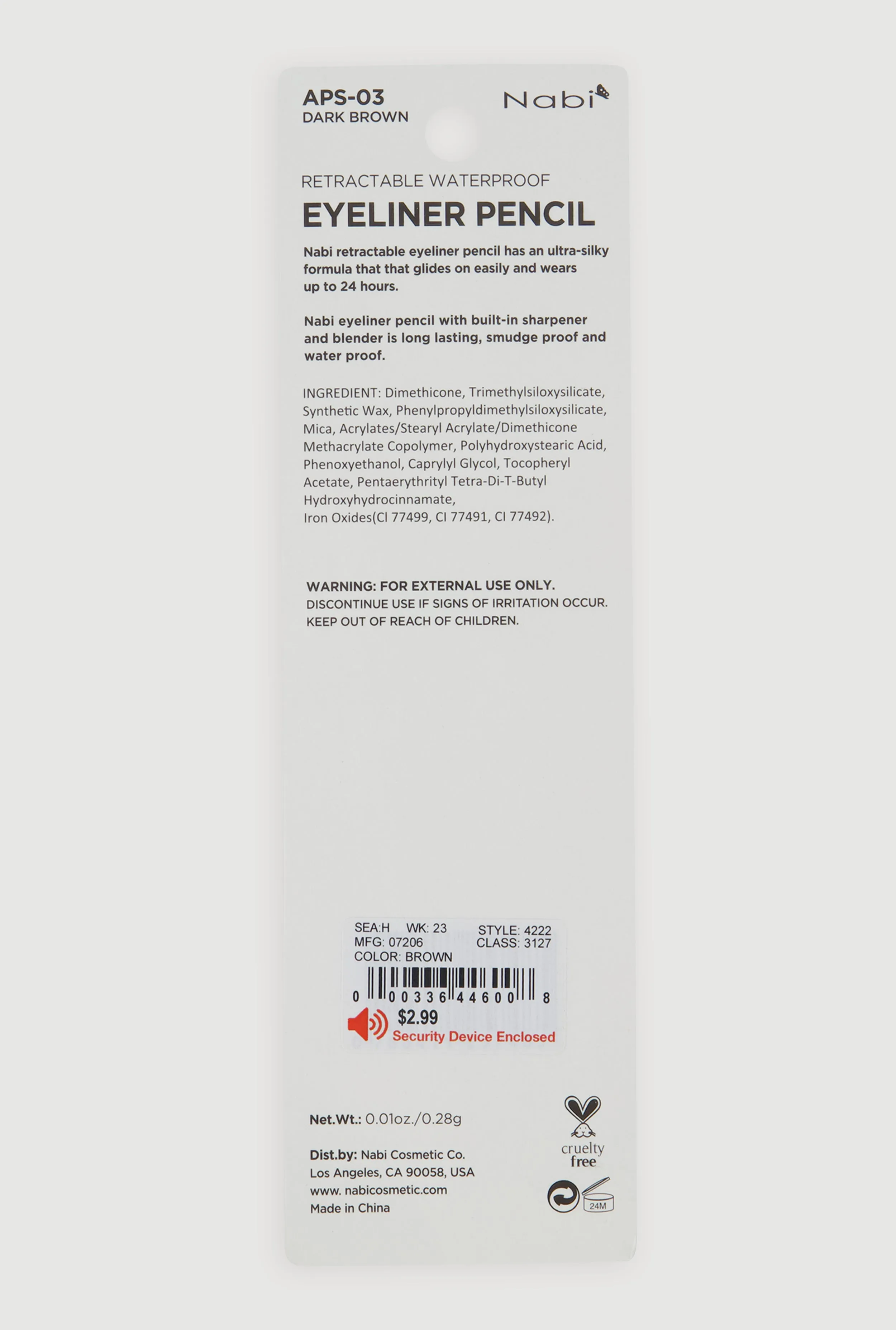 Retractable Waterproof Eyeliner Pencil sold by Rainbow product image thumbnail 5