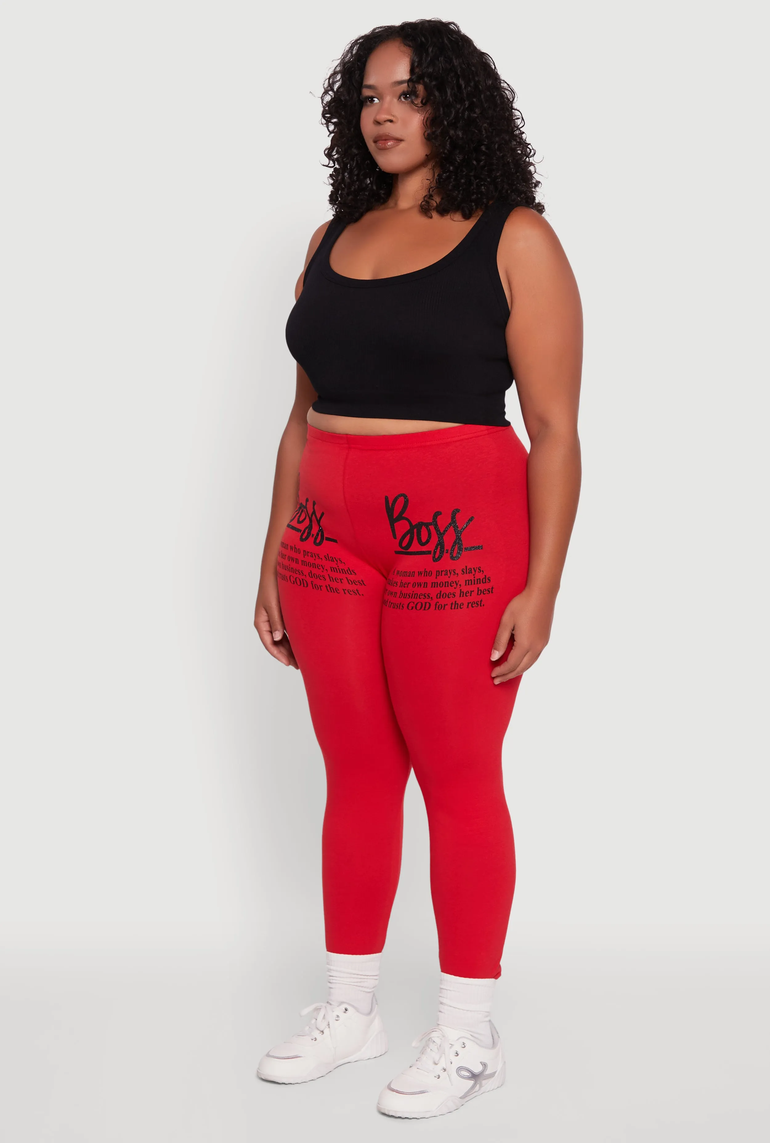 Plus Size Boss Definition Graphic Leggings sold by Rainbow product image thumbnail 3
