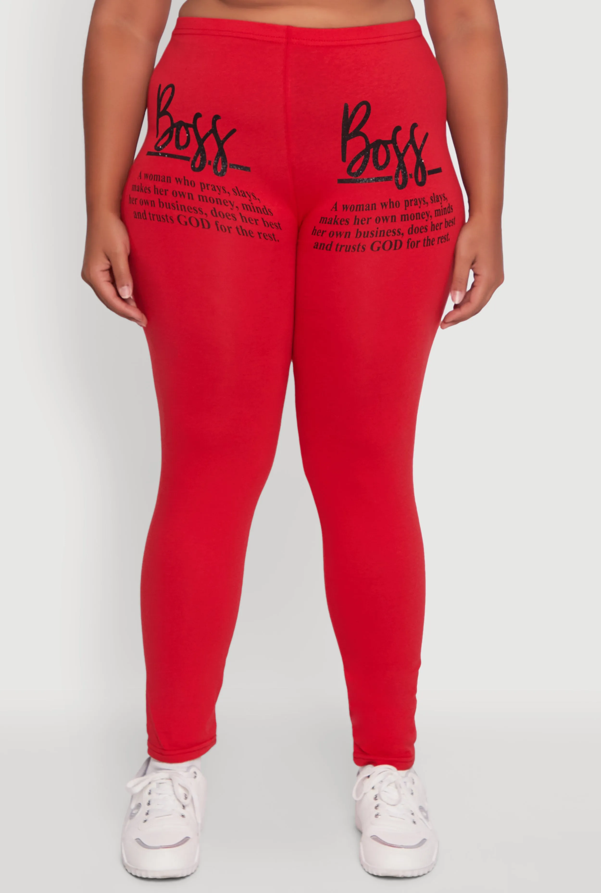 Plus Size Boss Definition Graphic Leggings sold by Rainbow product image thumbnail 5