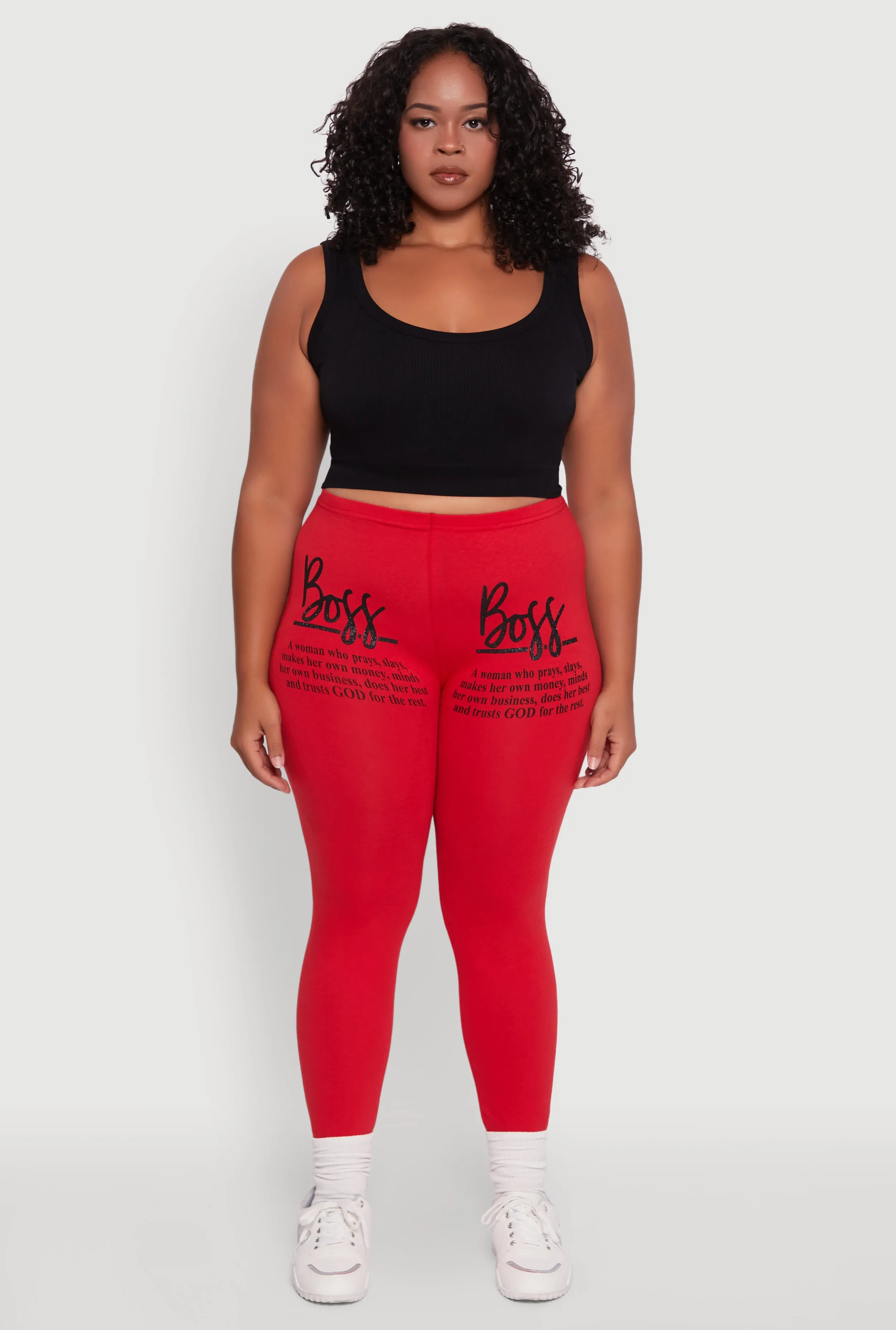 Plus Size Boss Definition Graphic Leggings sold by Rainbow product image thumbnail 2