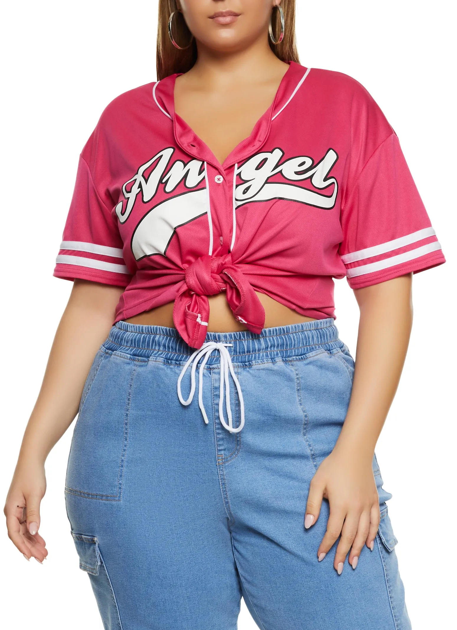 Plus Size Angel Baseball Shirt sold by Rainbow product image thumbnail 2
