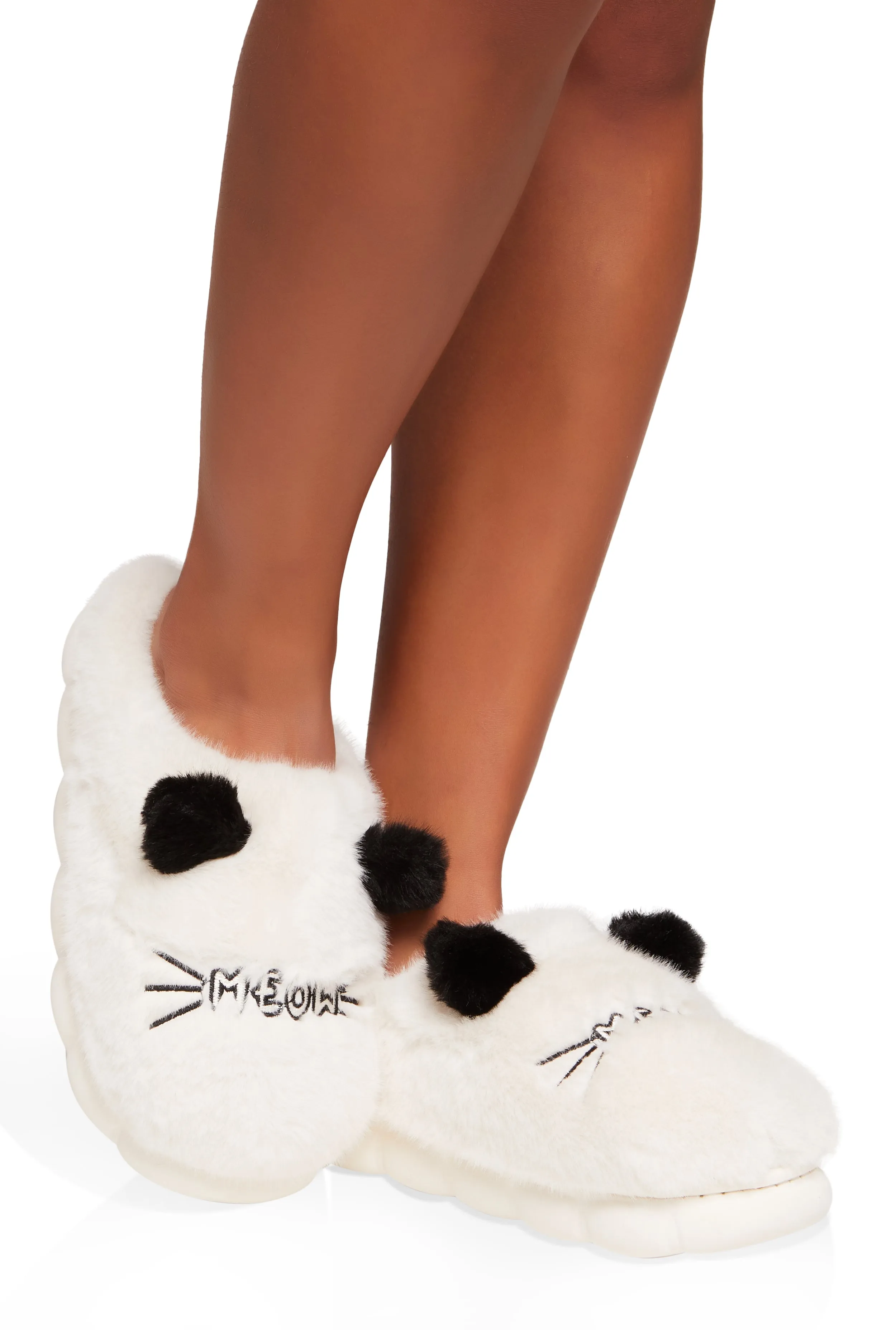 Meow Faux Fur Slippers sold by Rainbow product image thumbnail 3