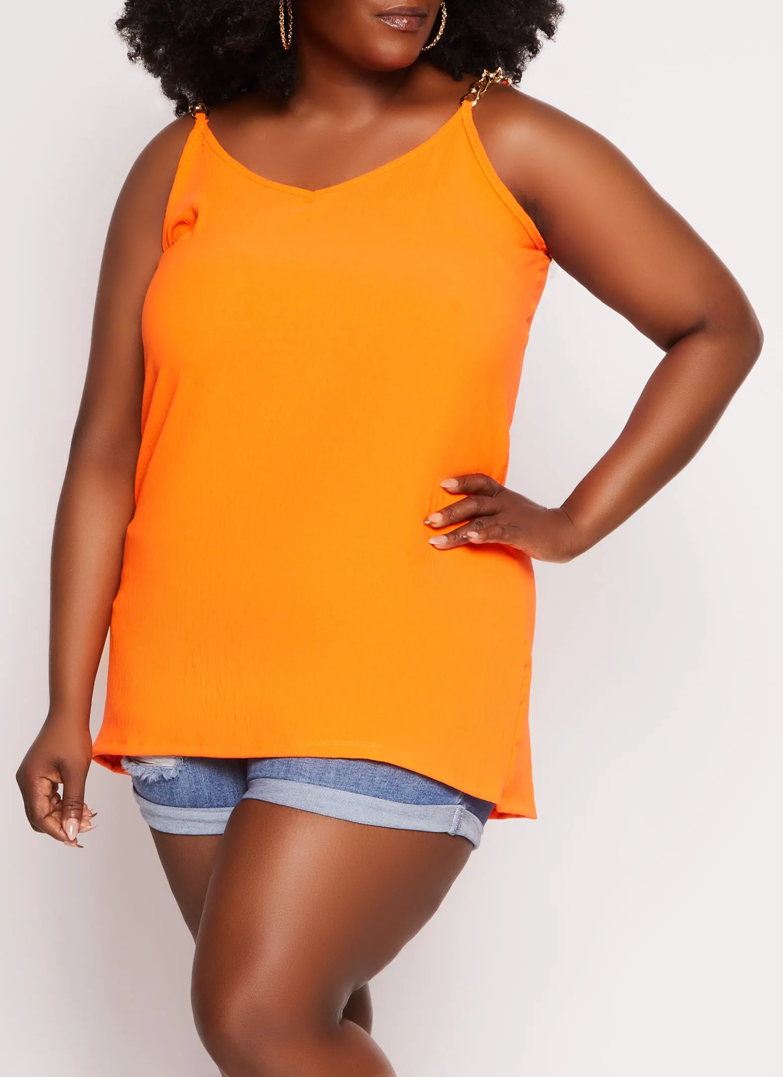 Plus Size Basic Chain Strap Cami sold by Rainbow product image thumbnail 4