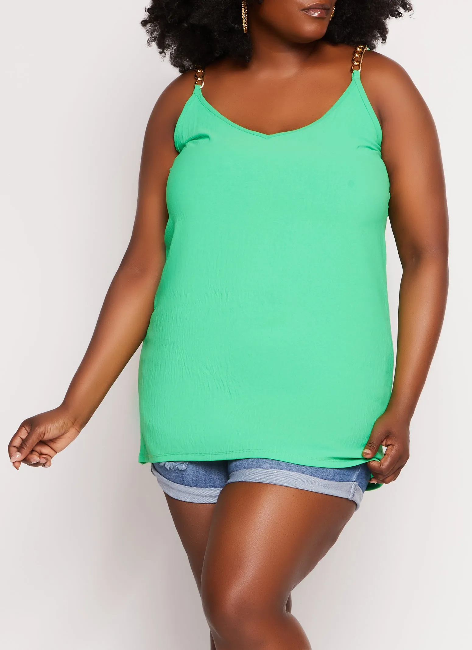 Plus Size Basic Chain Strap Cami sold by Rainbow product image thumbnail 3