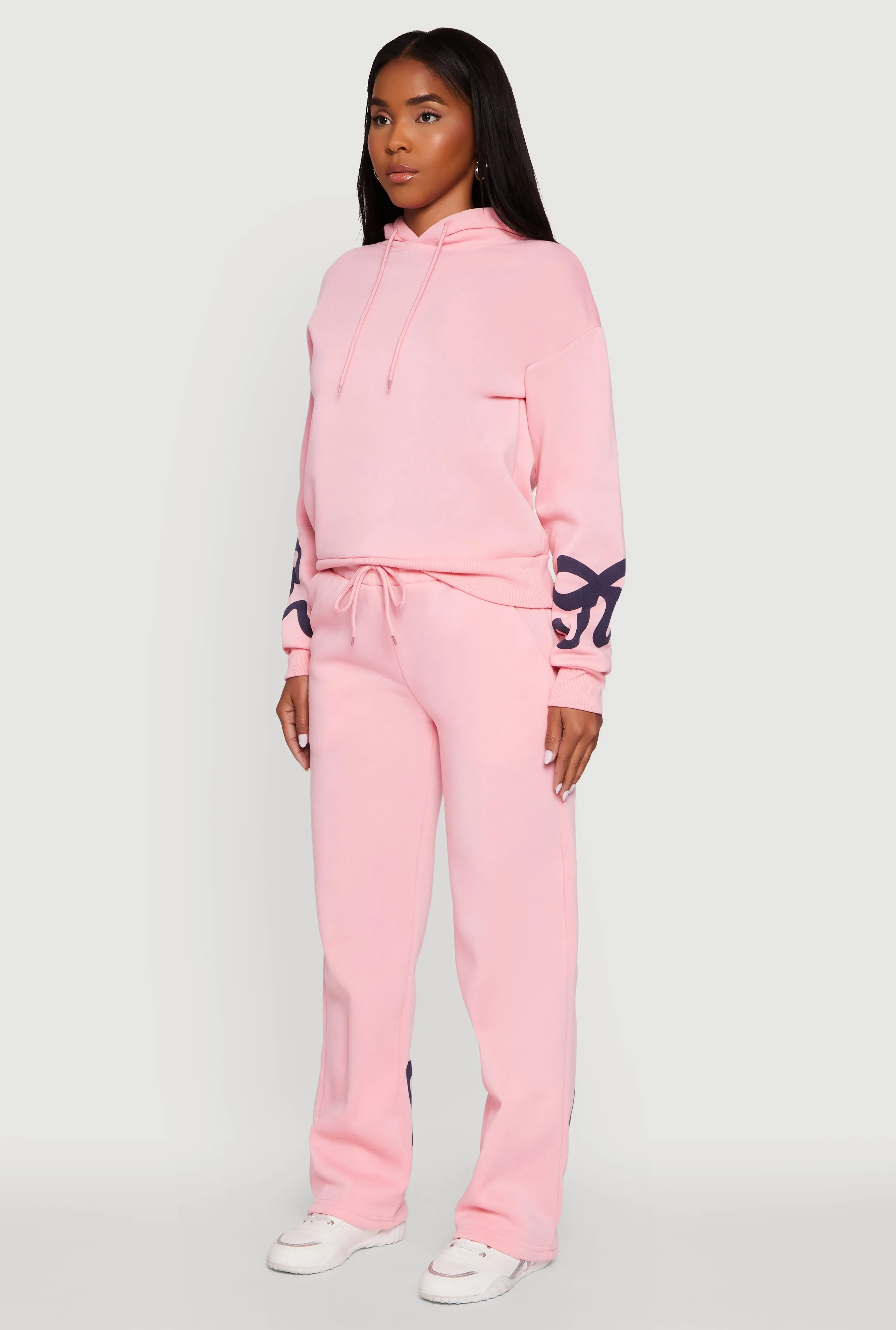 Bow Graphic Pullover Drawstring Hooded Sweatshirt sold by Rainbow product image thumbnail 5