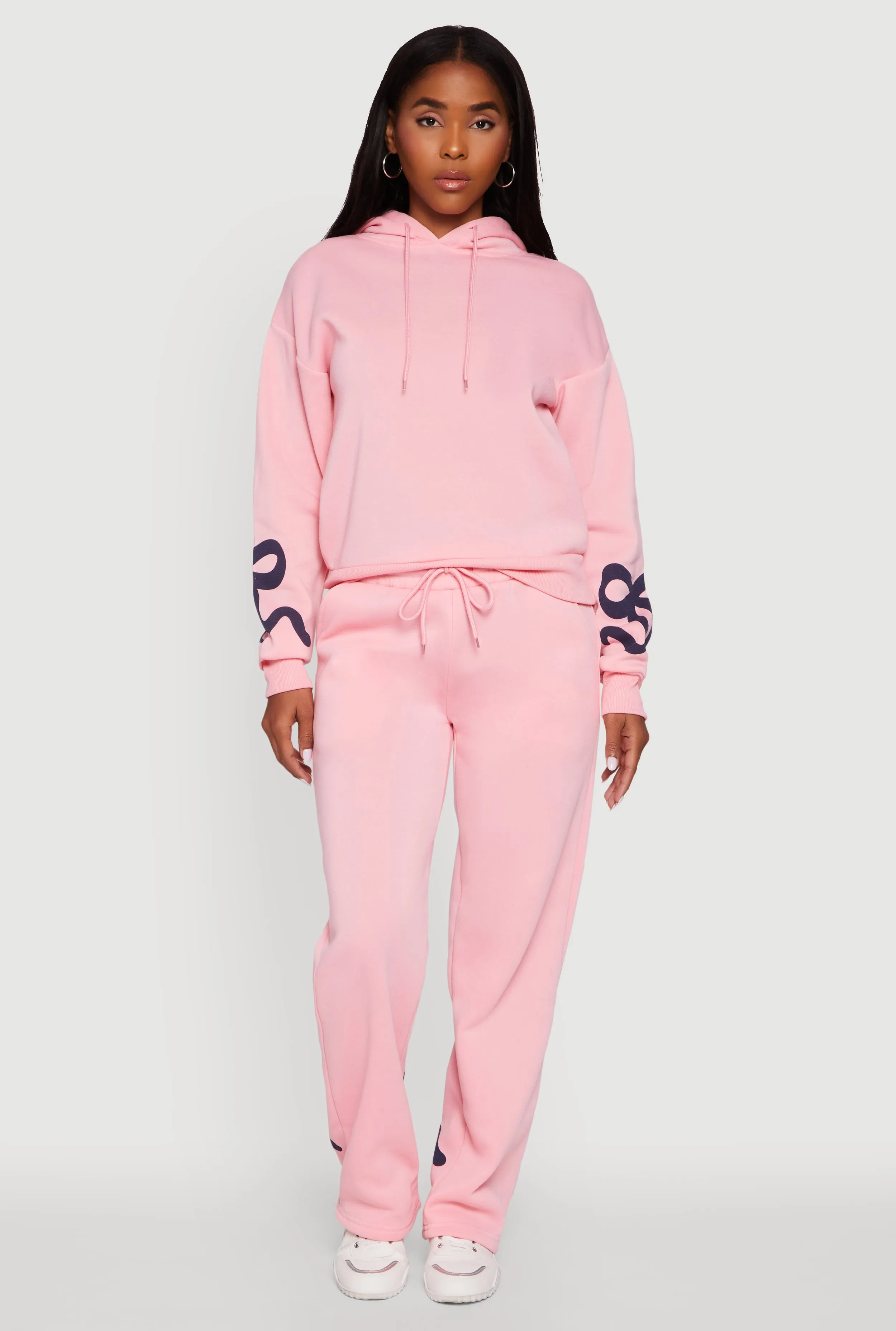 Bow Graphic Pullover Drawstring Hooded Sweatshirt sold by Rainbow product image thumbnail 2