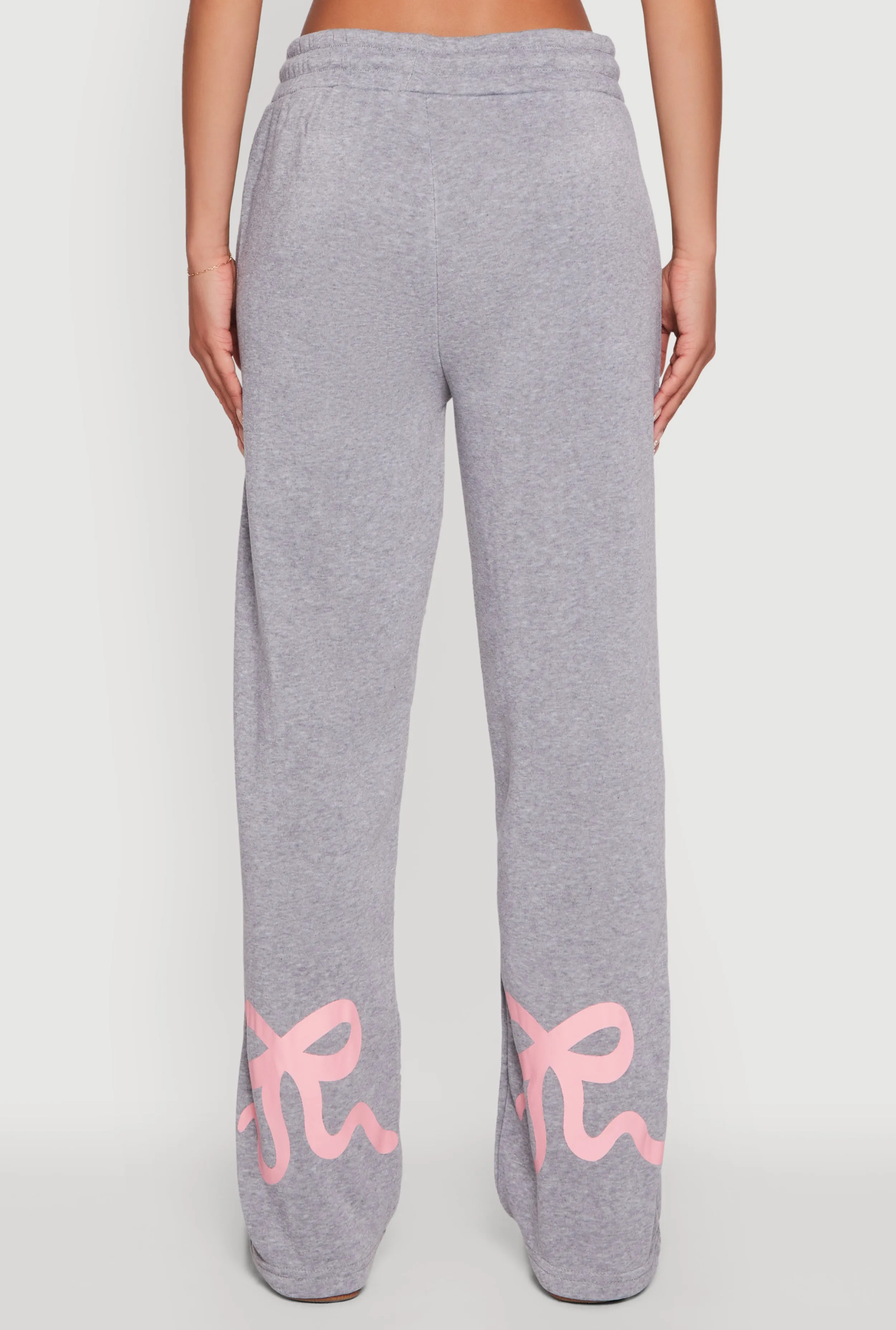 Bow Graphic Drawstring Waist Sweatpants sold by Rainbow product image thumbnail 5