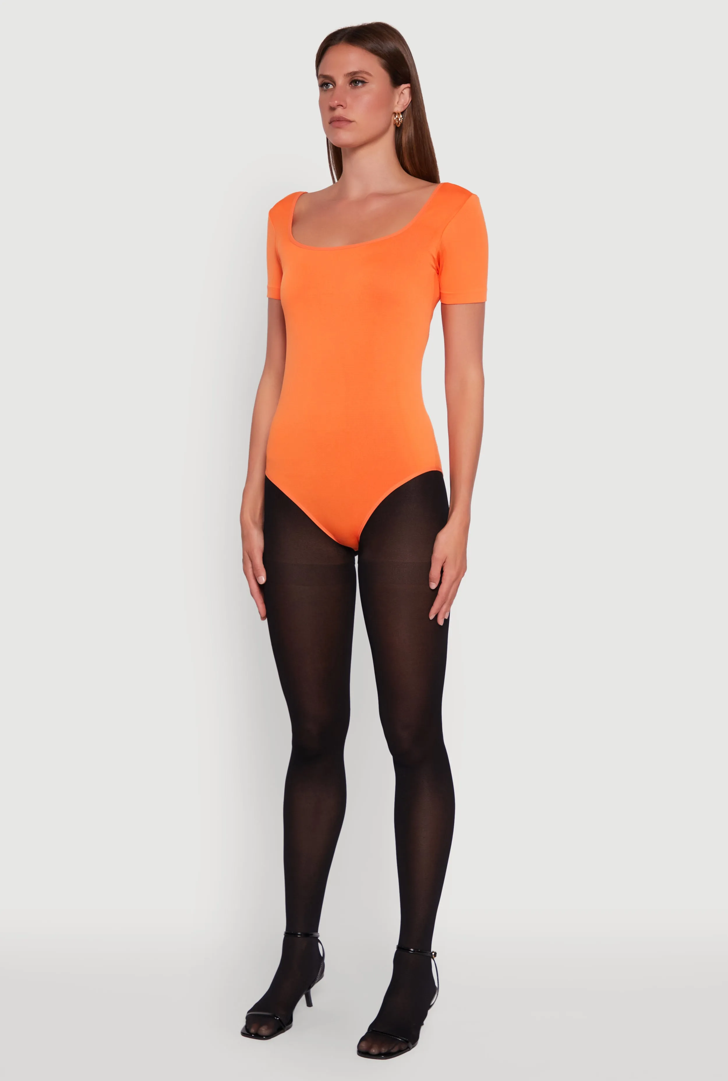 Seamless Solid Short Sleeve Bodysuit sold by Rainbow product image thumbnail 5