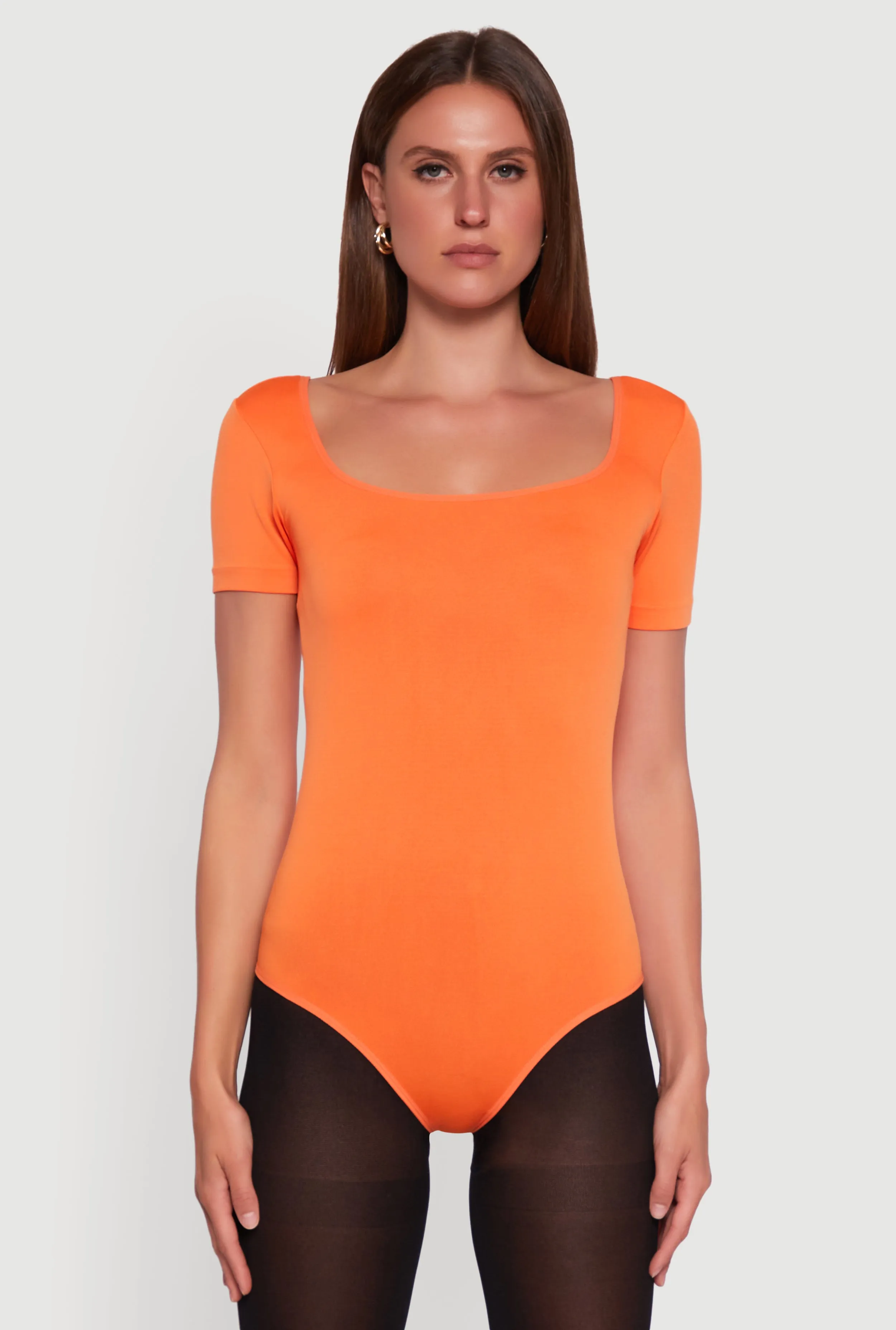 Seamless Solid Short Sleeve Bodysuit sold by Rainbow product image thumbnail 2