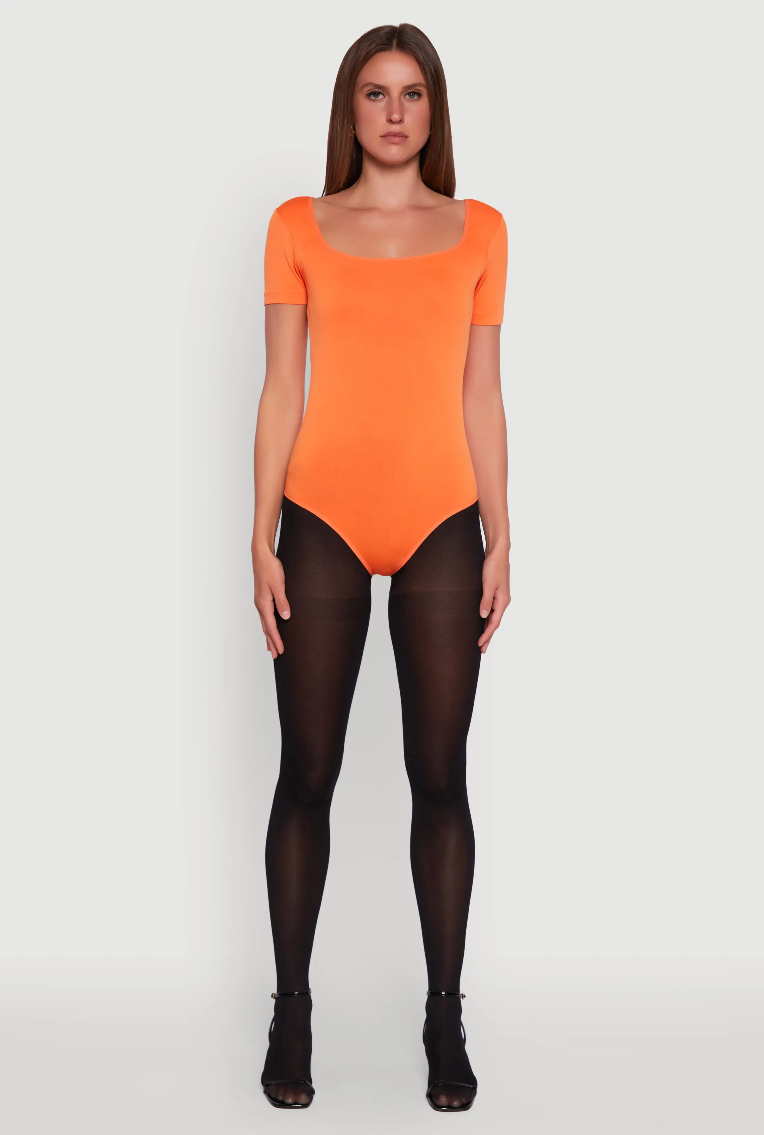 Seamless Solid Short Sleeve Bodysuit sold by Rainbow product image thumbnail 3