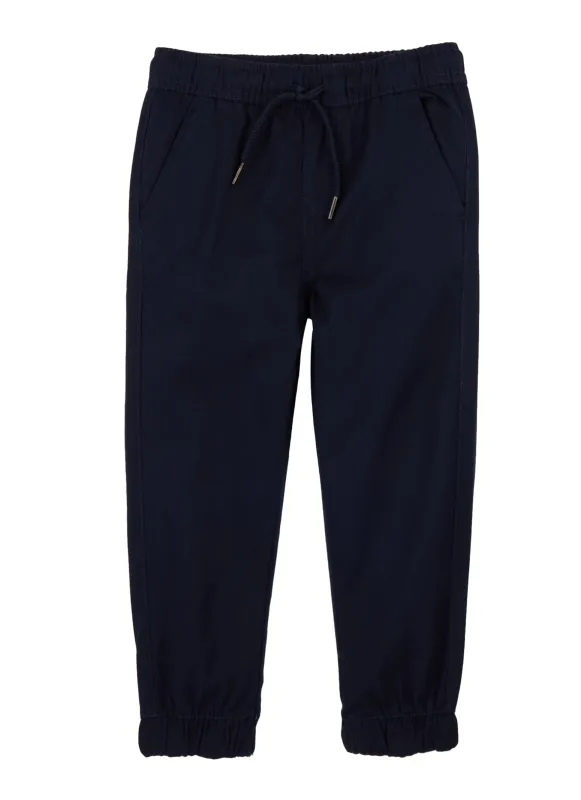 Boys 4-7 Drawstring Twill Joggers sold by Rainbow